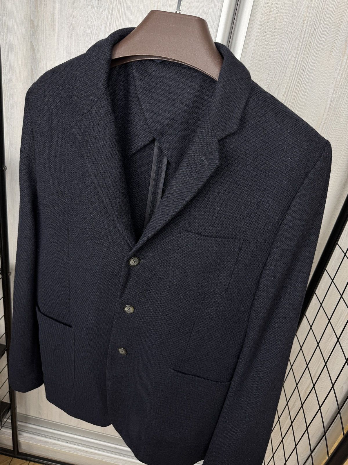CLOSED CLOSED wool cashmere navy blue unlined 3 button blazer Size 44R - 6 Thumbnail
