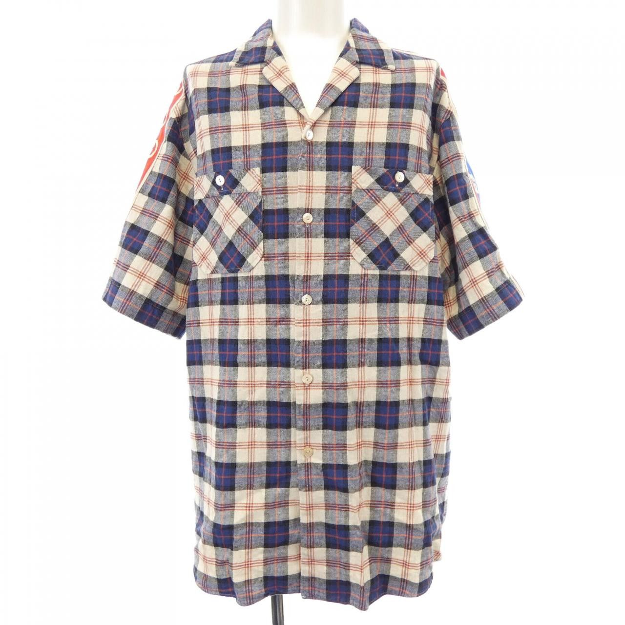 Gucci Gucci Gucci Short Sleeve Shirt Textile Tops 619025 ZAEN1 DUTY FREE for USA Size ONE SIZE - 1 Thumbnail