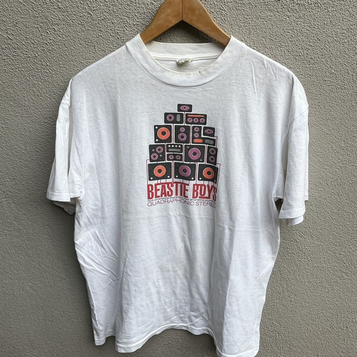 Band Tees Vintage 90s BEASTIE BOYS rap tee quadraphonic stereo Size US L / EU 52-54 / 3 - 2 Thumbnail
