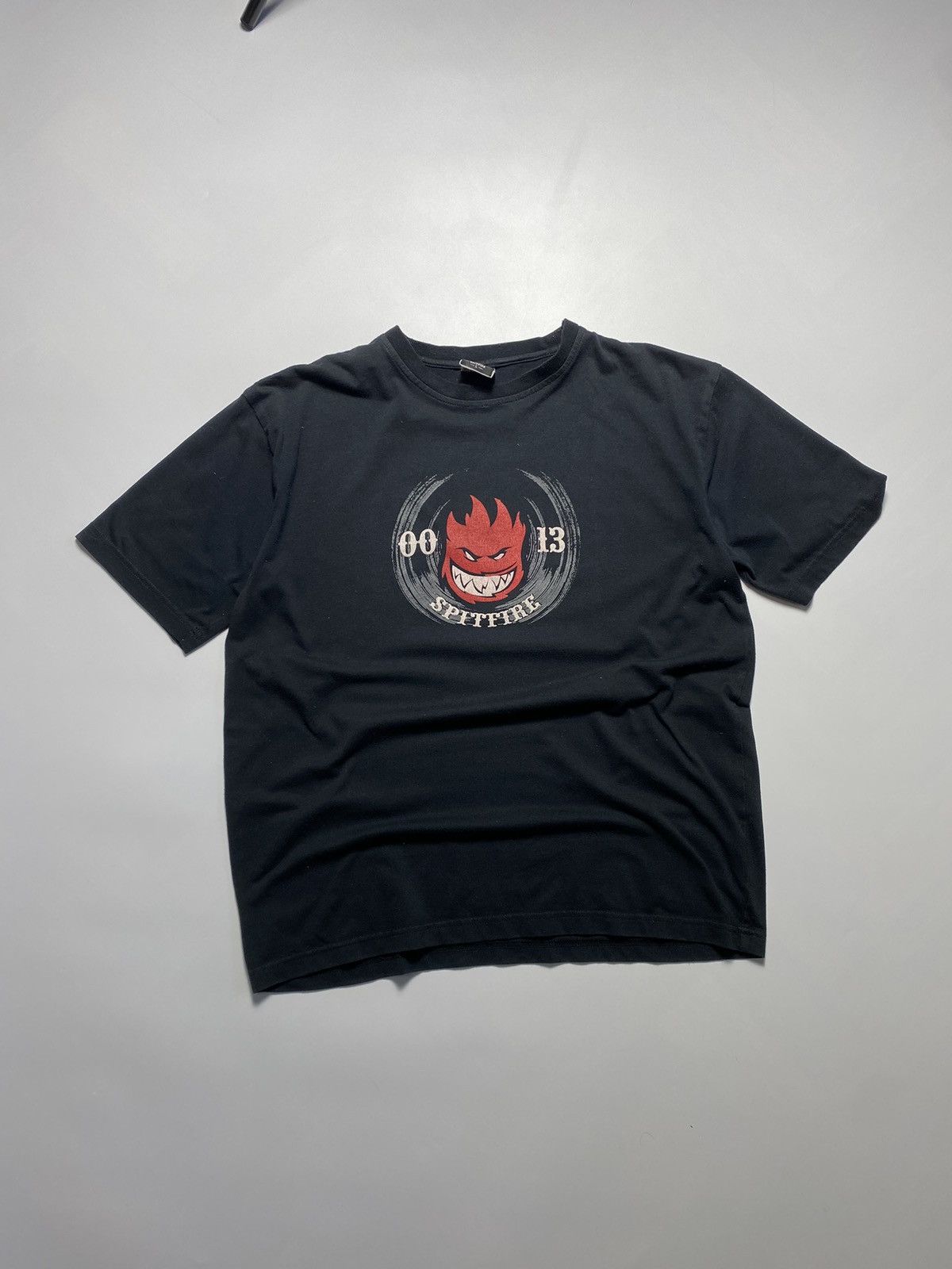 Spitfire × Vintage Vintage 90s Spitfire Script Sun T Shirt Tee Size US L / EU 52-54 / 3 - 1 Thumbnail