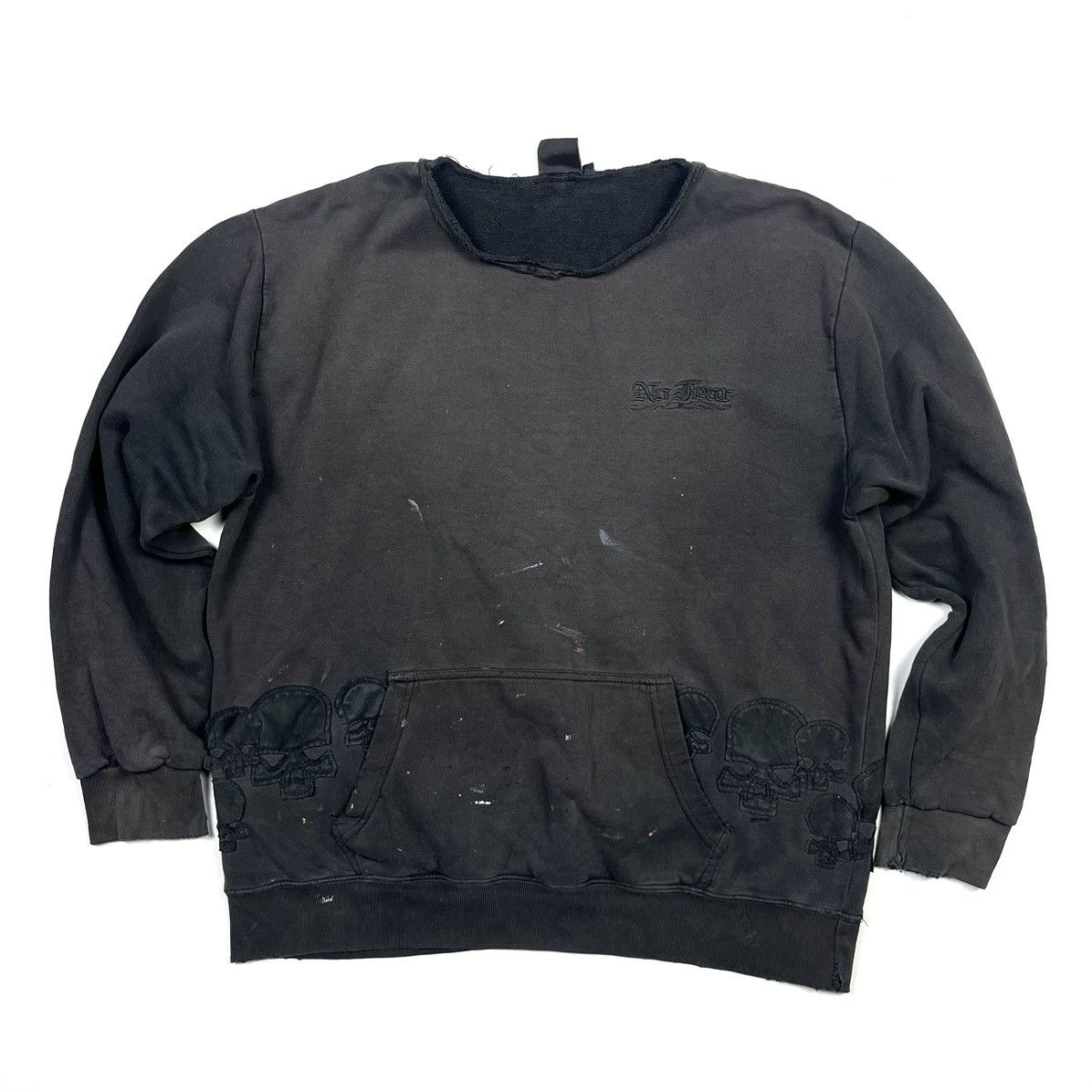 💀 No Fear Skeleton Vintage Streetwear Sweatshirt Black
