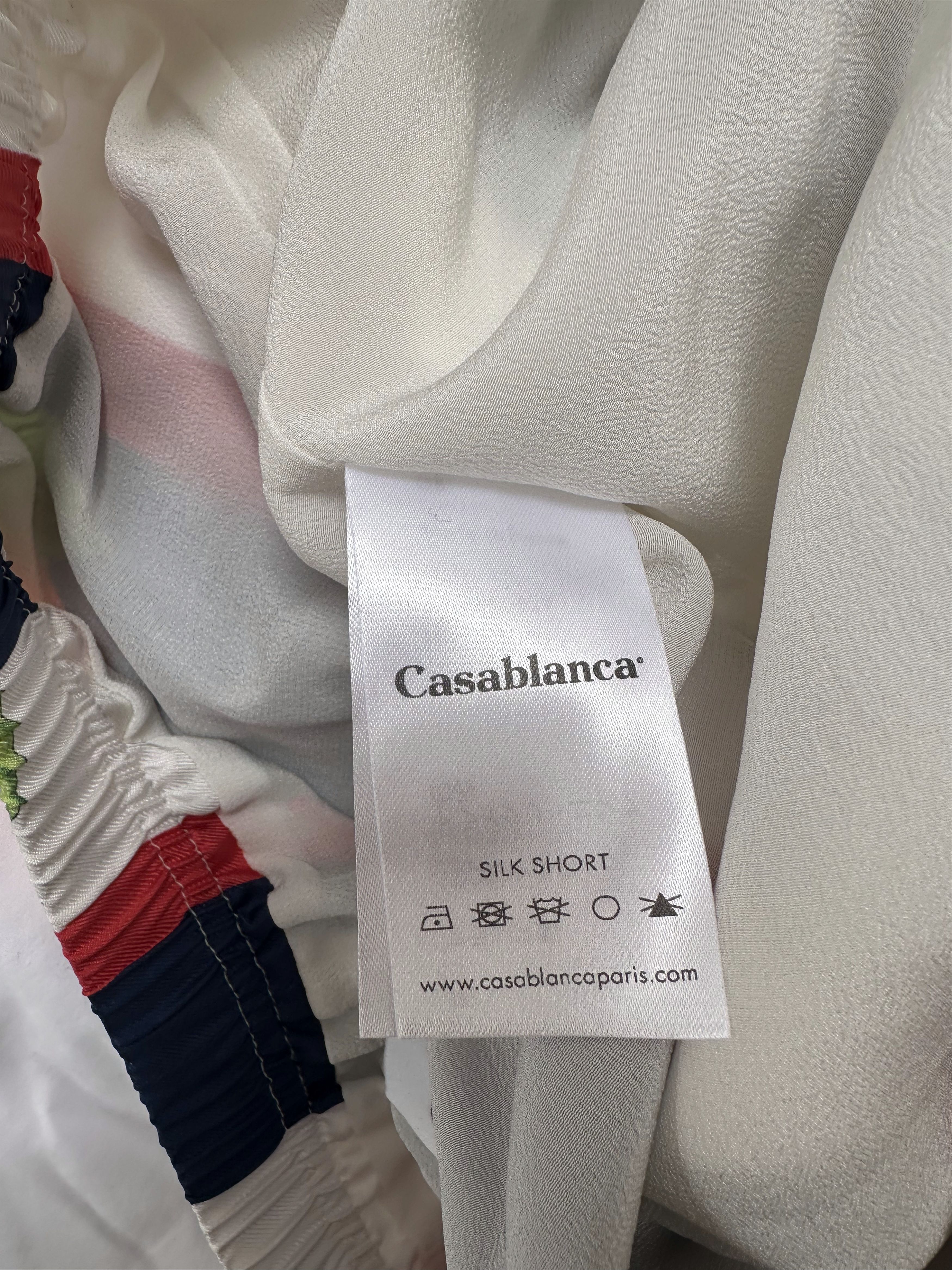Casablanca Maxfield Exclusive (2019 Archive) Orange Stripe Silk Shorts Size US 32 / EU 48 - 8 Thumbnail
