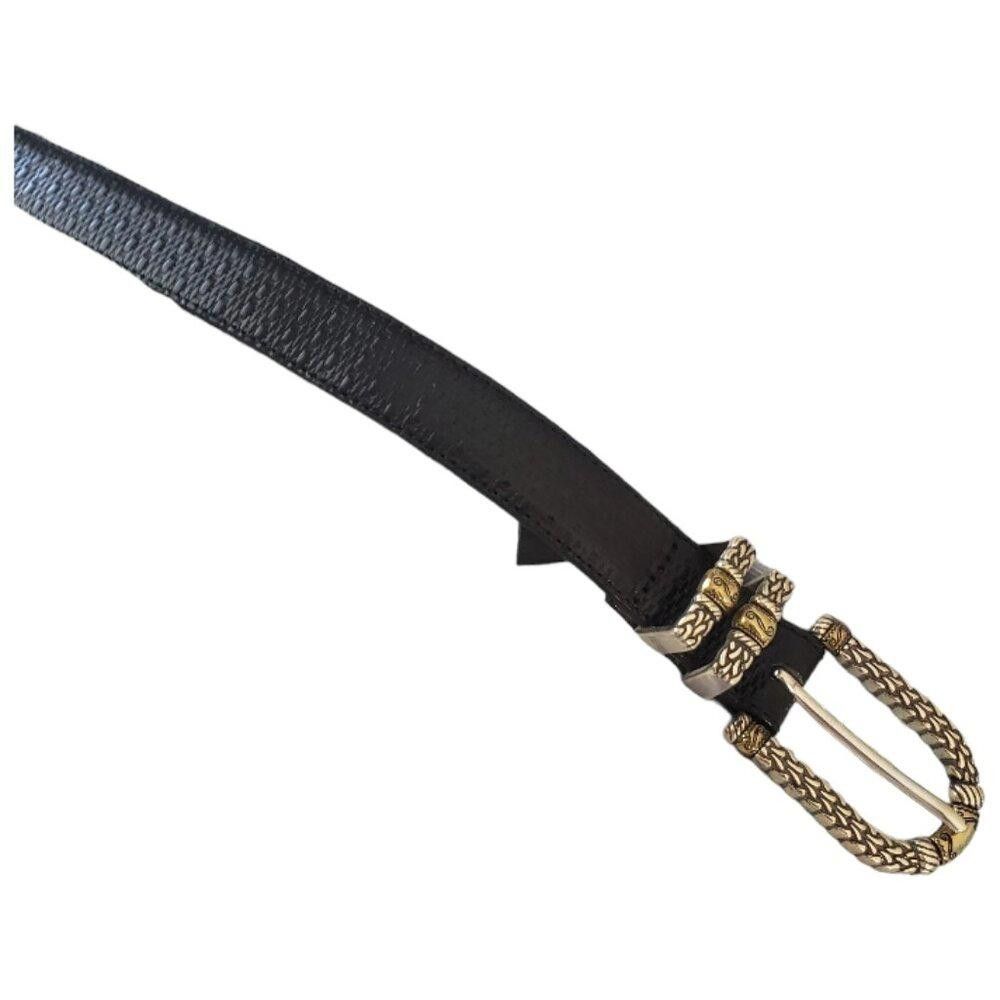 Brighton Brighton Vintage Black & Silver Tone Ladies Leather Belt L Size ONE SIZE - 11 Thumbnail