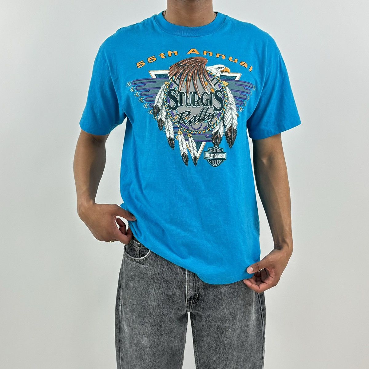 vintage 90s 1995 HARLEY DAVIDSON EAGLE SOUTH DAKOTA t-shirt