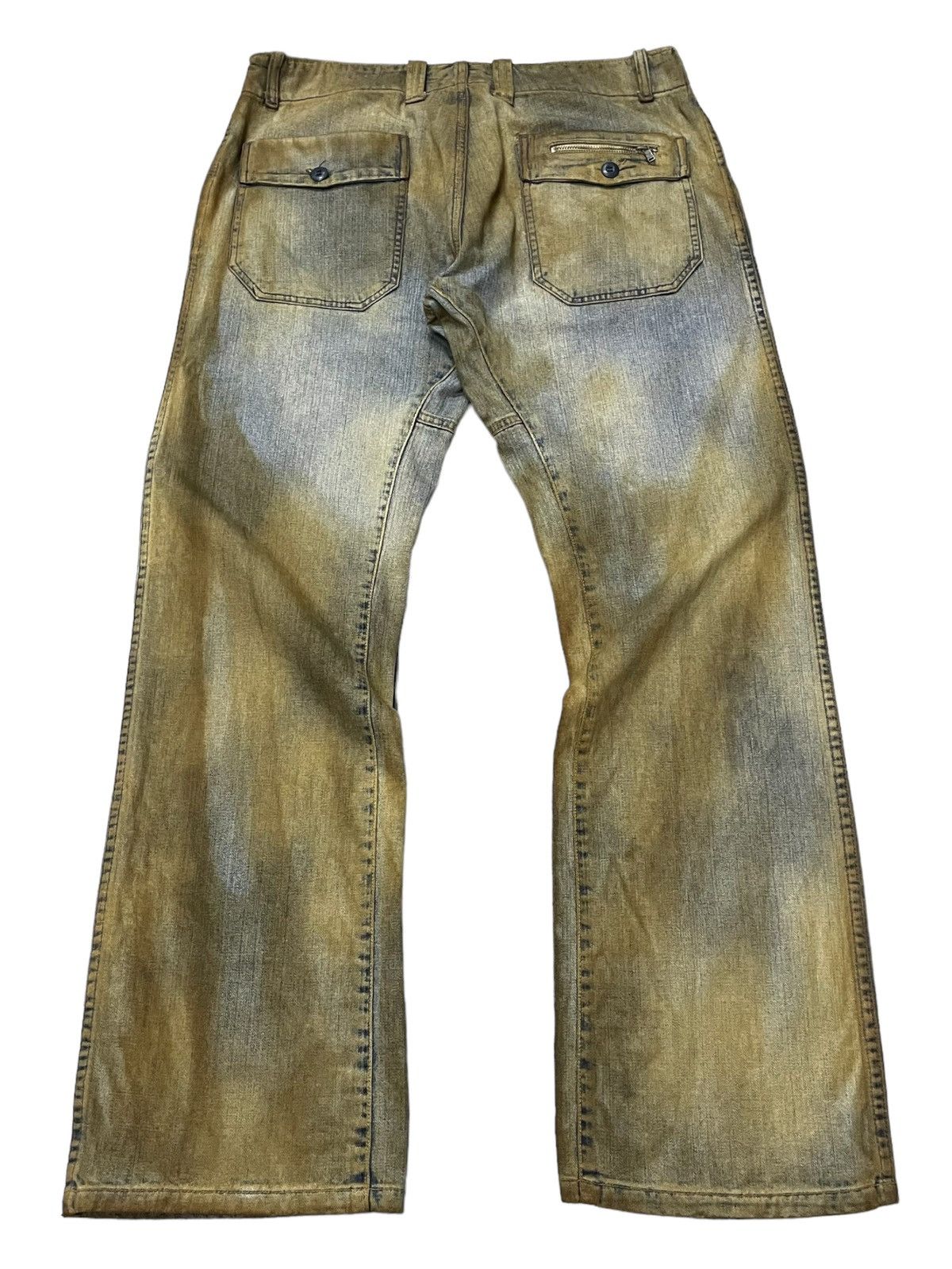 Diesel × Hysteric Glamour Vintage Diesel TrompeL’oeil Loose Baggy Mud Wash Jeans Size US 33 - 2 Thumbnail