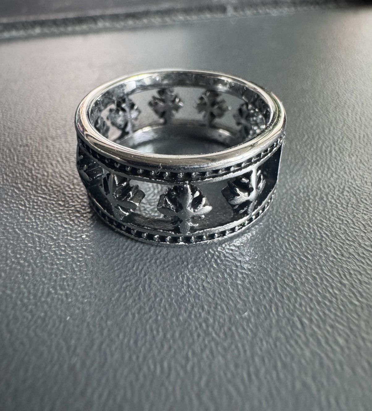 Other Gothic Silver Band Ring - Opium Aesthetic Size ONE SIZE - 1 Thumbnail