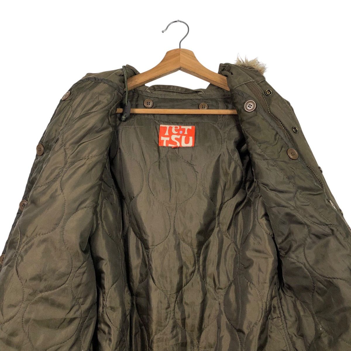 Japanese Brand TETSU Olive Military Oversized Parka / Deep Mods Shape Size US M / EU 48-50 / 2 - 16 Thumbnail