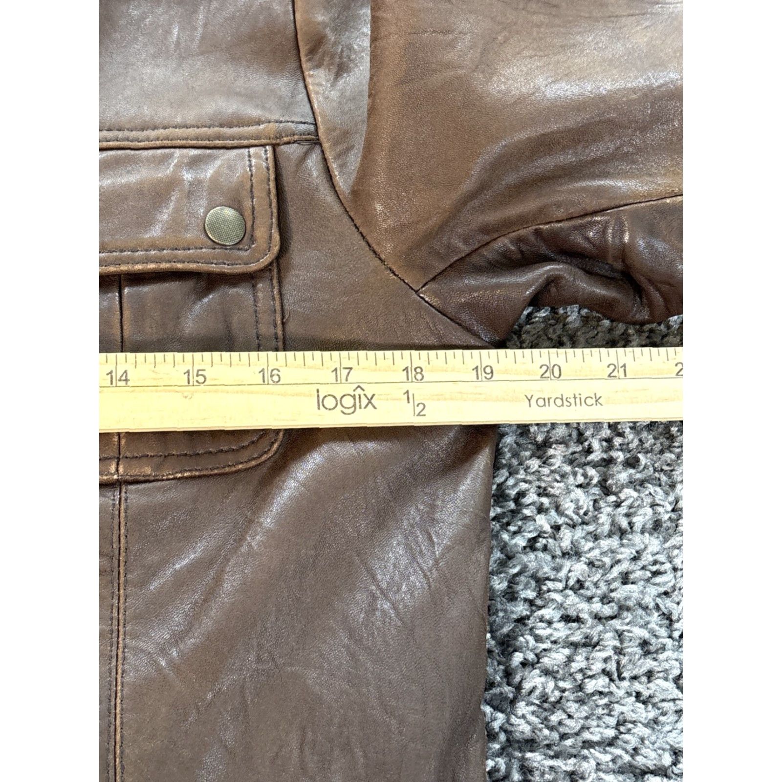 CHOCOOLATE VINTAGE Max USA Leather Jacket Mens M Brown 90s Full Zip Pocket Overcoat Leather Mens M Brown 90s Size US M / EU 48-50 / 2 - 3 Thumbnail