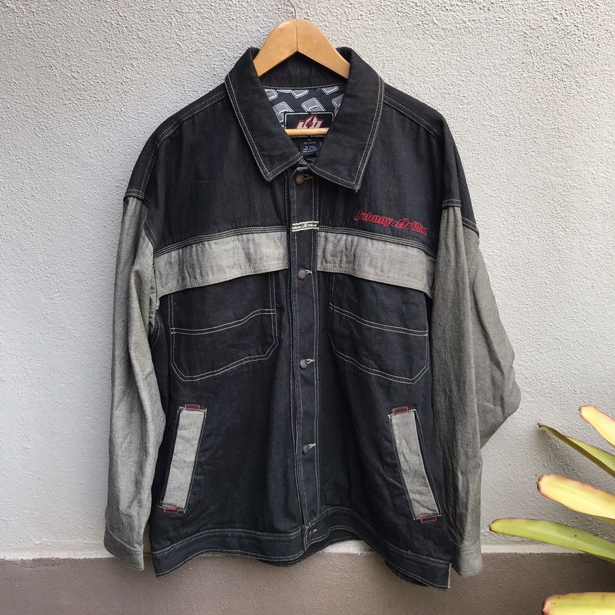 Fubu Vintage 90s JOHNNY BLAZE jeans jacket hiphop style Size US XL / EU 56 / 4 - 1 Thumbnail
