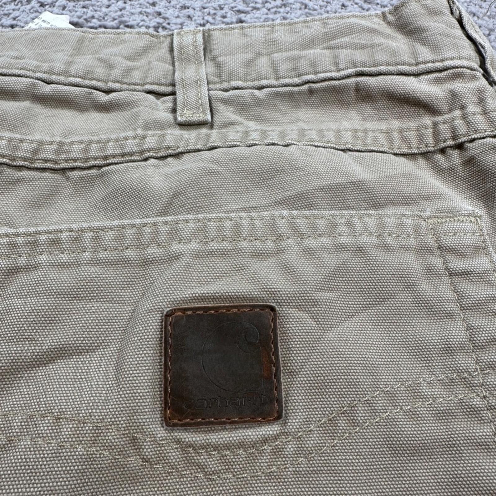 Carhartt Carhartt B159 Loose Fit Canvas Work Pants Men's 38x30 Khaki Size US 38 / EU 54 - 6 Thumbnail
