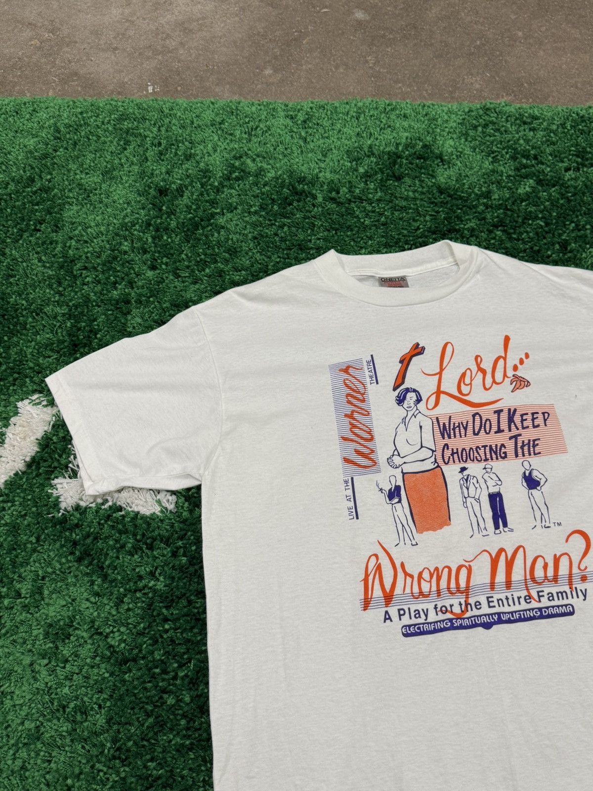 Vintage Lord, Why Do I keep Chosing The Wrong Man? Oneita GRAIL Size US XL / EU 56 / 4 - 2 Thumbnail