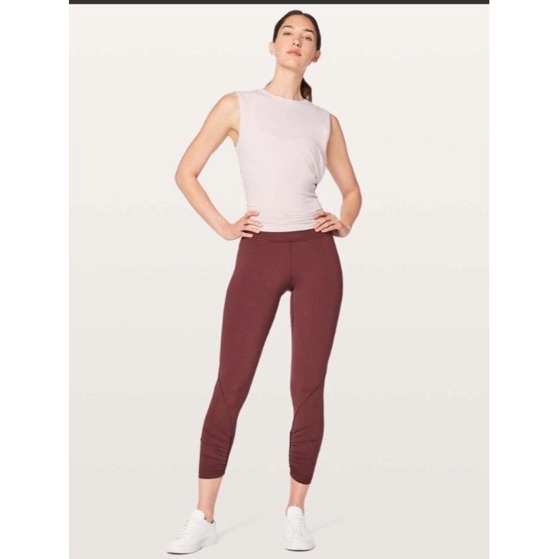 Lululemon 𝓛𝓾𝓵𝓾𝓵𝓮𝓶𝓸𝓷 Play Off The Pleats Tight *25"Redwood Siz Size 30" / US 8 / IT 44 - 2 Thumbnail