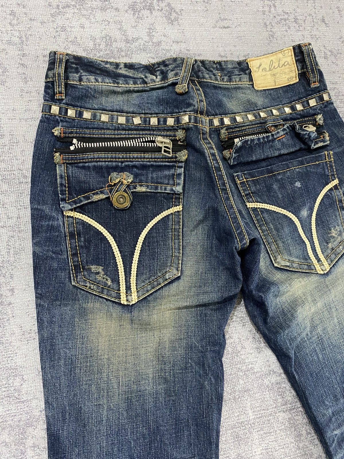 Japanese Brand y2k lolita jeans studded flared wash jeans Size US 30 / EU 46 - 11 Thumbnail