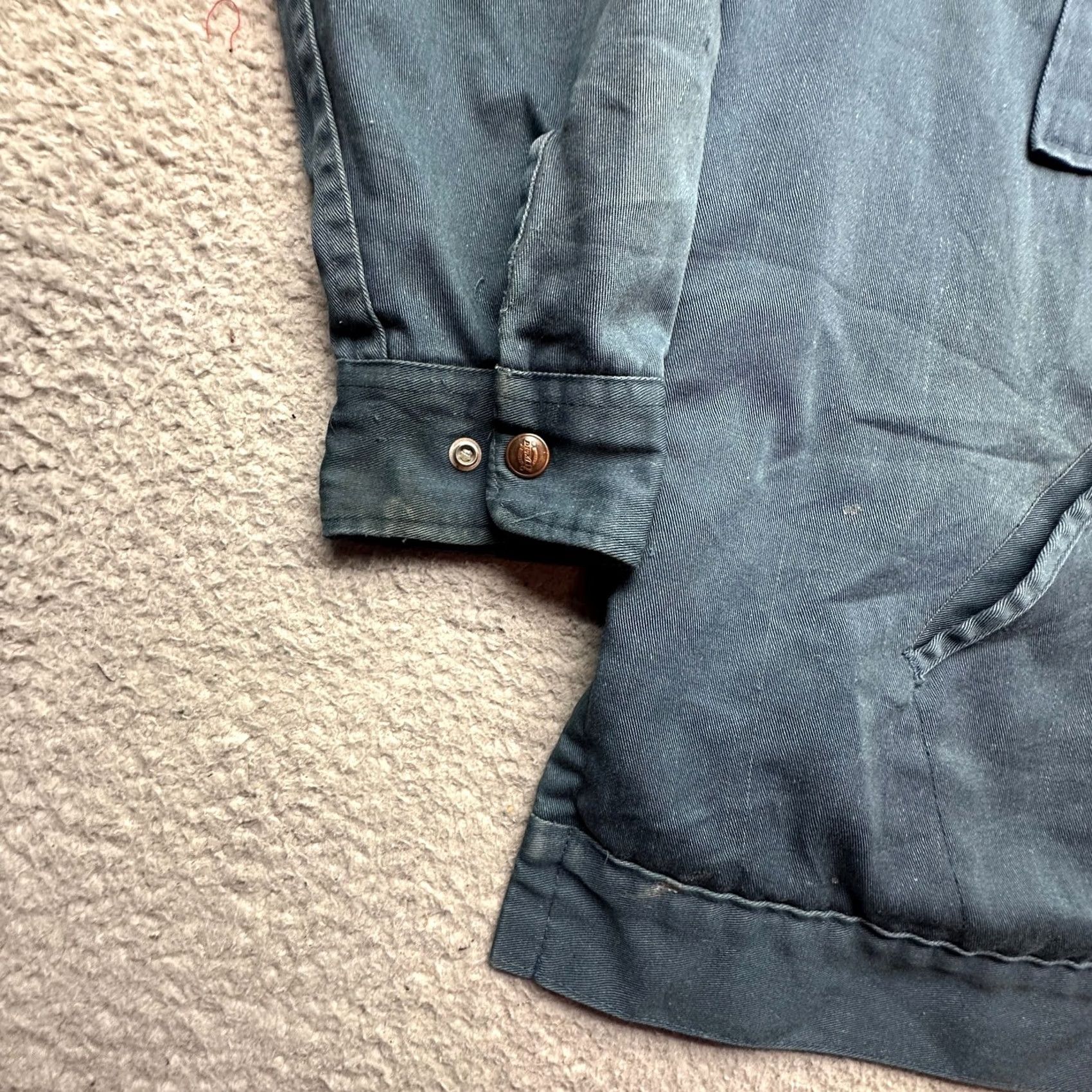 Dickies VINTAGE Dickies Eisenhower Mechanics Fleece Lined Work Jacket Mens 46 XL Blue Full Zip Streetwear 80s Mens Size US S / EU 44-46 / 1 - 7 Thumbnail