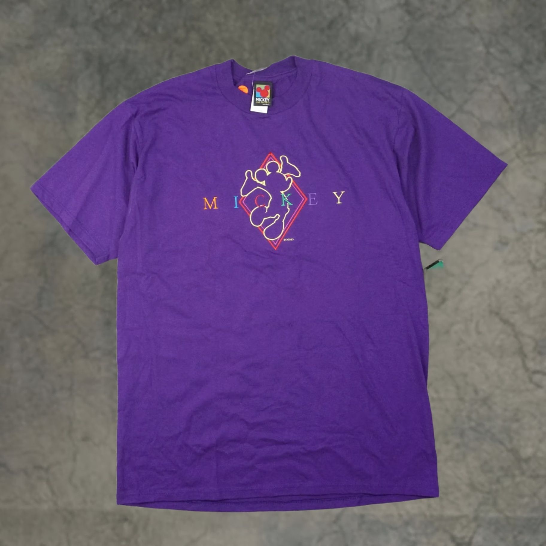 Disney Vintage Mickey Mouse Shirt Adult XL Purple S/S Embroidered Cotton Disney Men A41 Size US XL / EU 56 / 4 - 1 Thumbnail