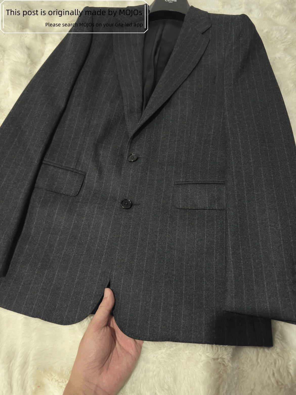 Celine Sz 46 Celine 23AW Runway Stripe Pattern Fannel Jacket Size US S / EU 44-46 / 1 - 2 Thumbnail