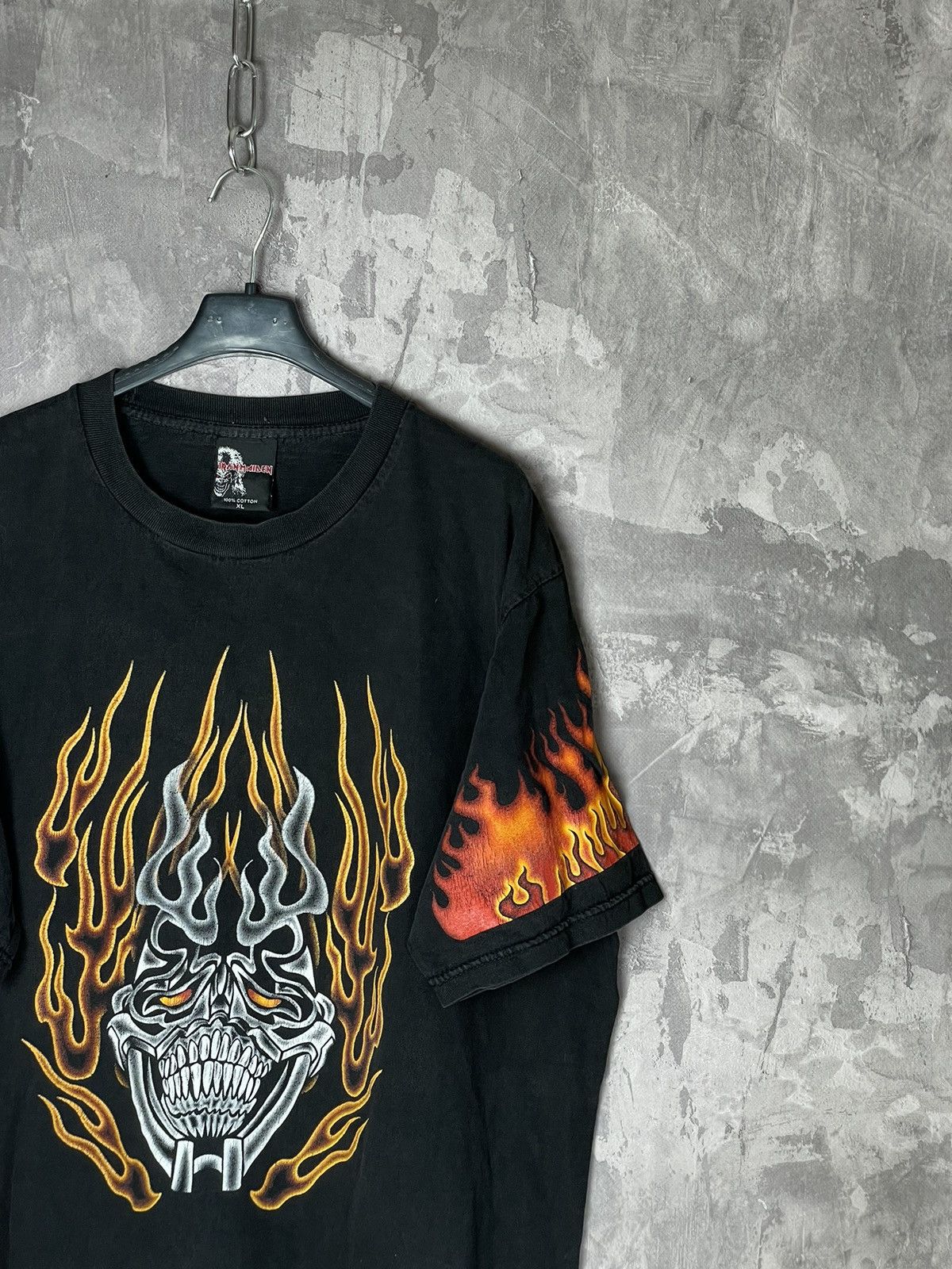 Band Tees 🎸 Iron Maiden Fire Vintage T-shirt Rock Tee Y2K Size US XL / EU 56 / 4 - 4 Thumbnail