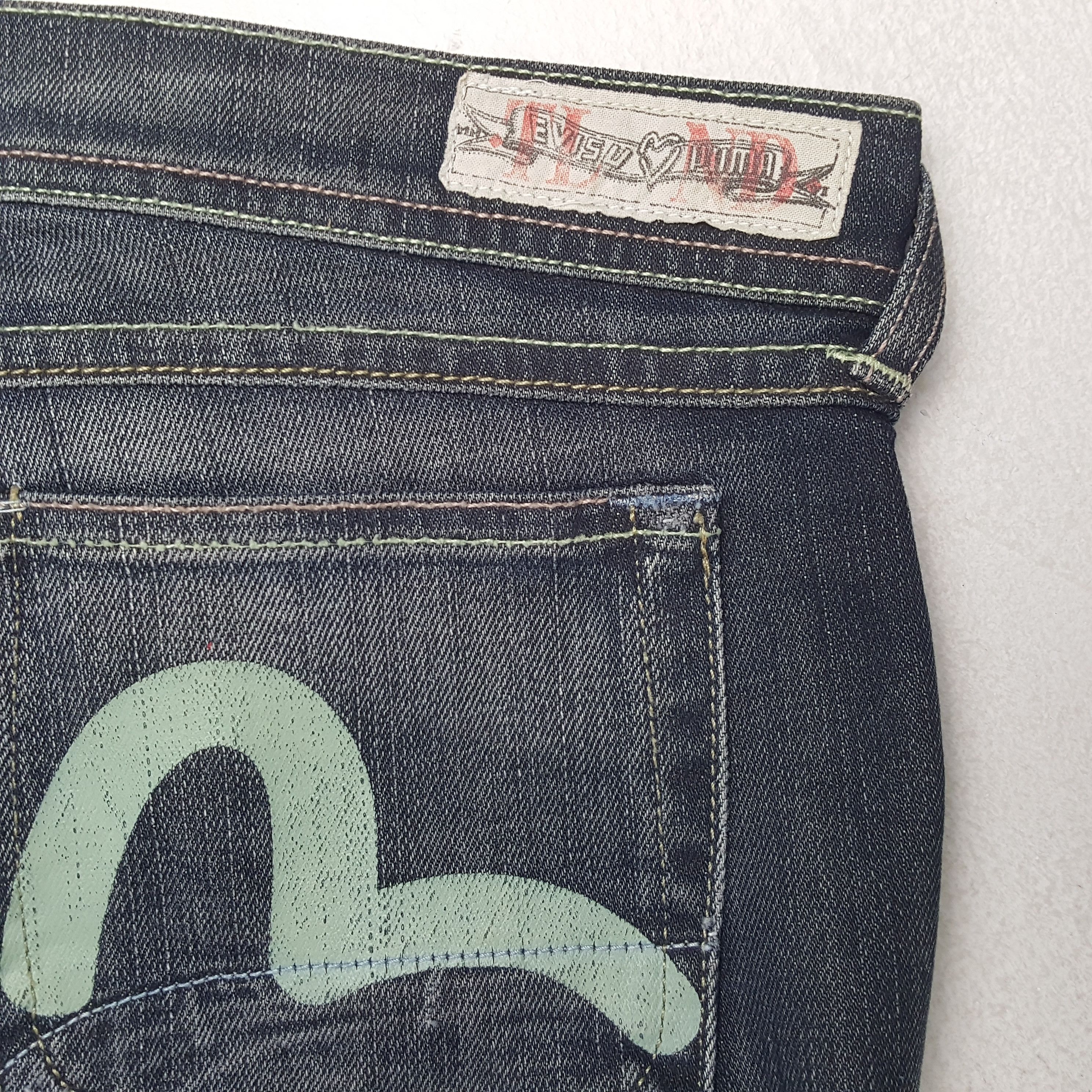 Evisu × Puma × Vintage EVISU x PUMA Japanese Brand Streetwear Custom Daicock Jeans Size 30" / US 8 / IT 44 - 14 Thumbnail