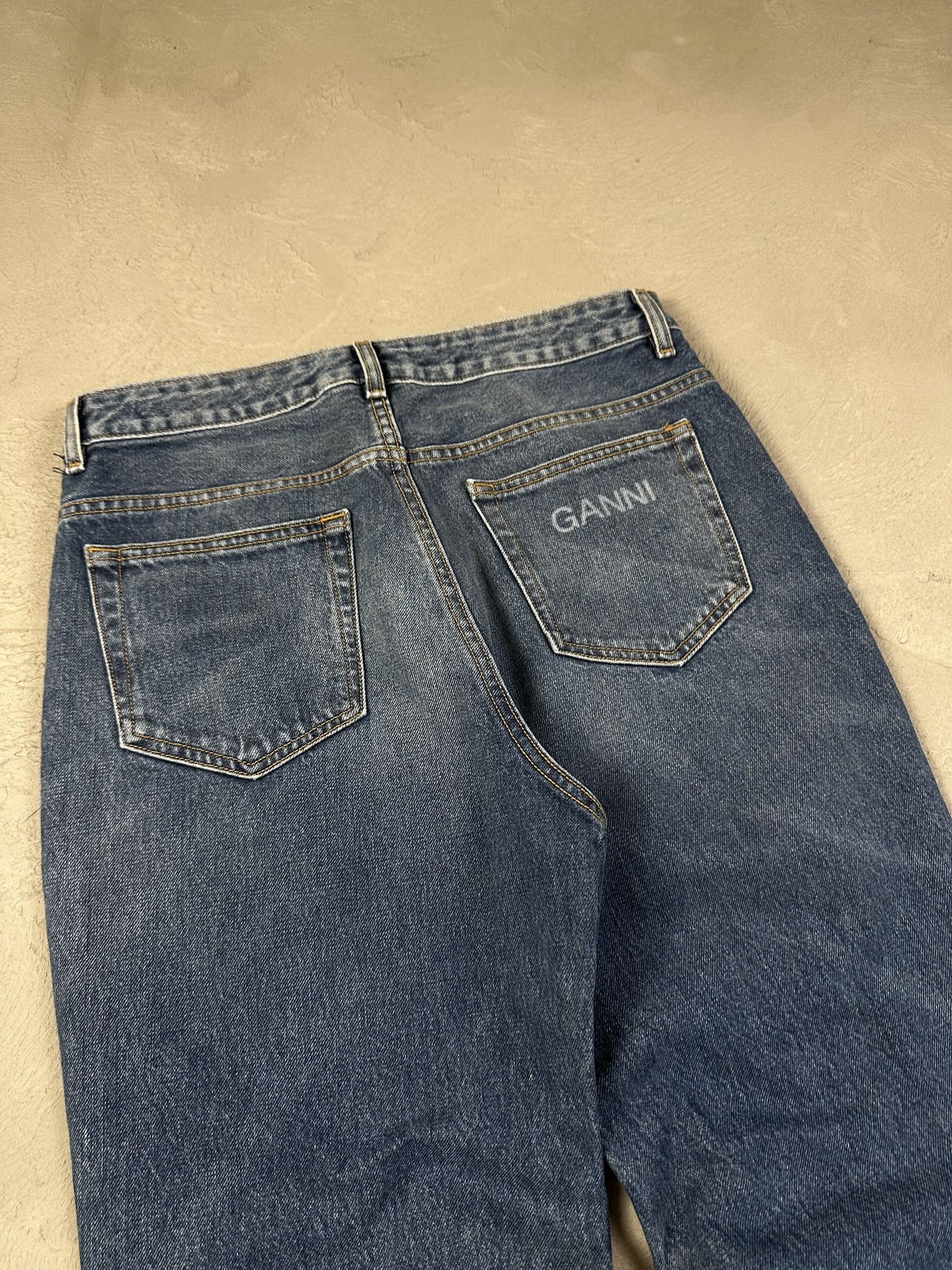 Other Ganni Oversized Denim Faded Pants Size US 31 - 6 Thumbnail
