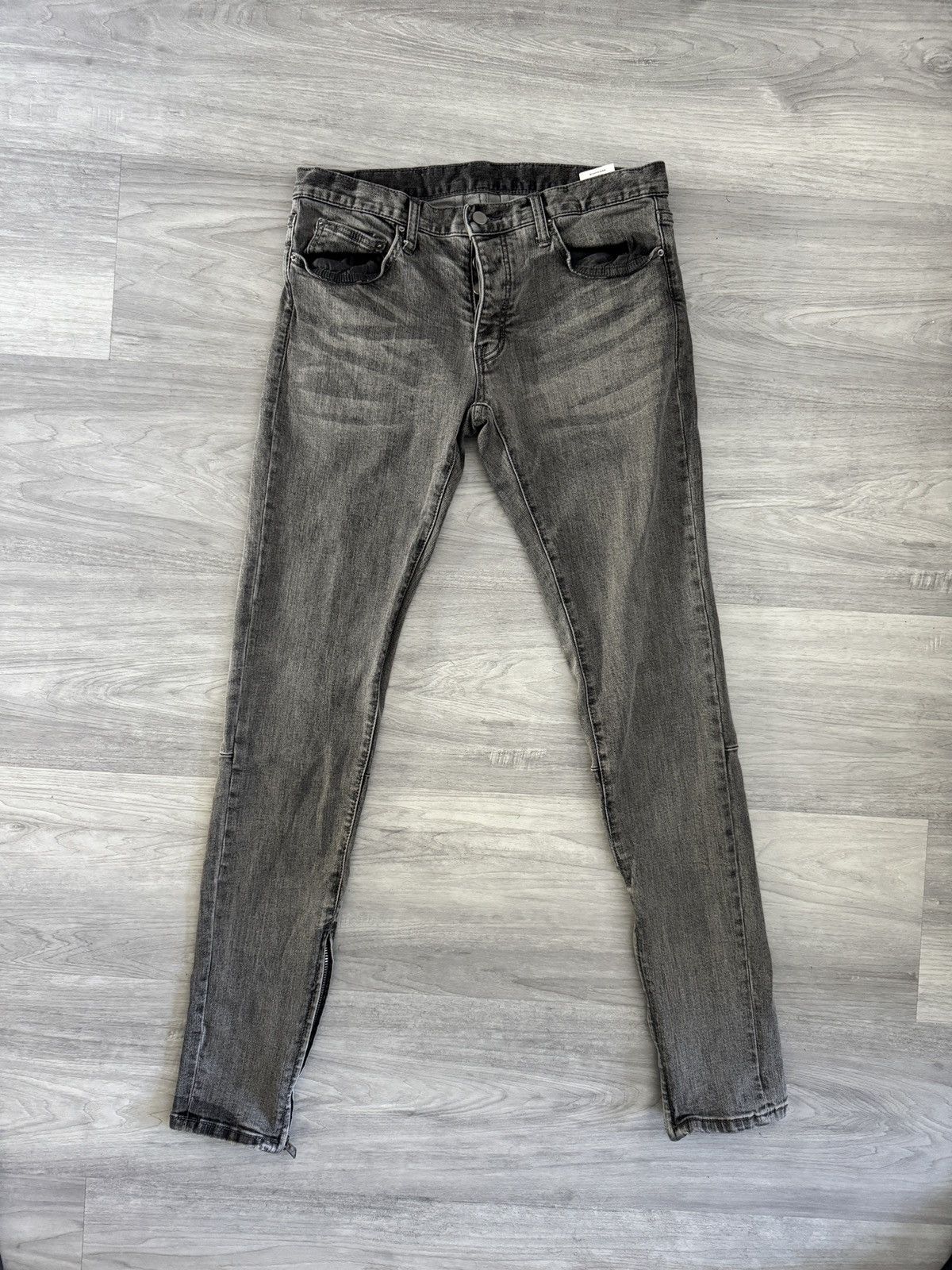 MNML Mnml Grey Slim Denim Jeans Size US 31 - 1 Thumbnail