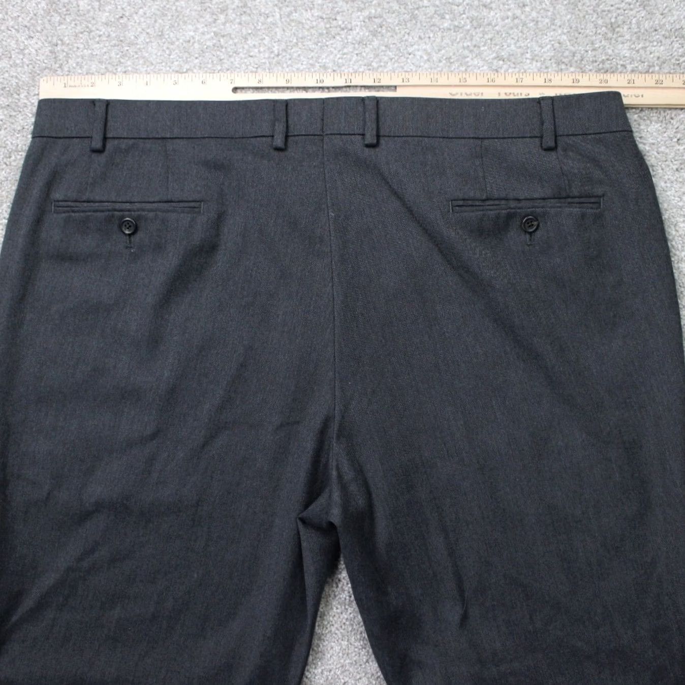 Ralph Lauren LAUREN Ralph Lauren Pants Mens 42x30 Gray Flat Front Straight Poly/Rayon Stretch Dress Pants Men 42 Gray Size US 42 / EU 58 - 7 Thumbnail