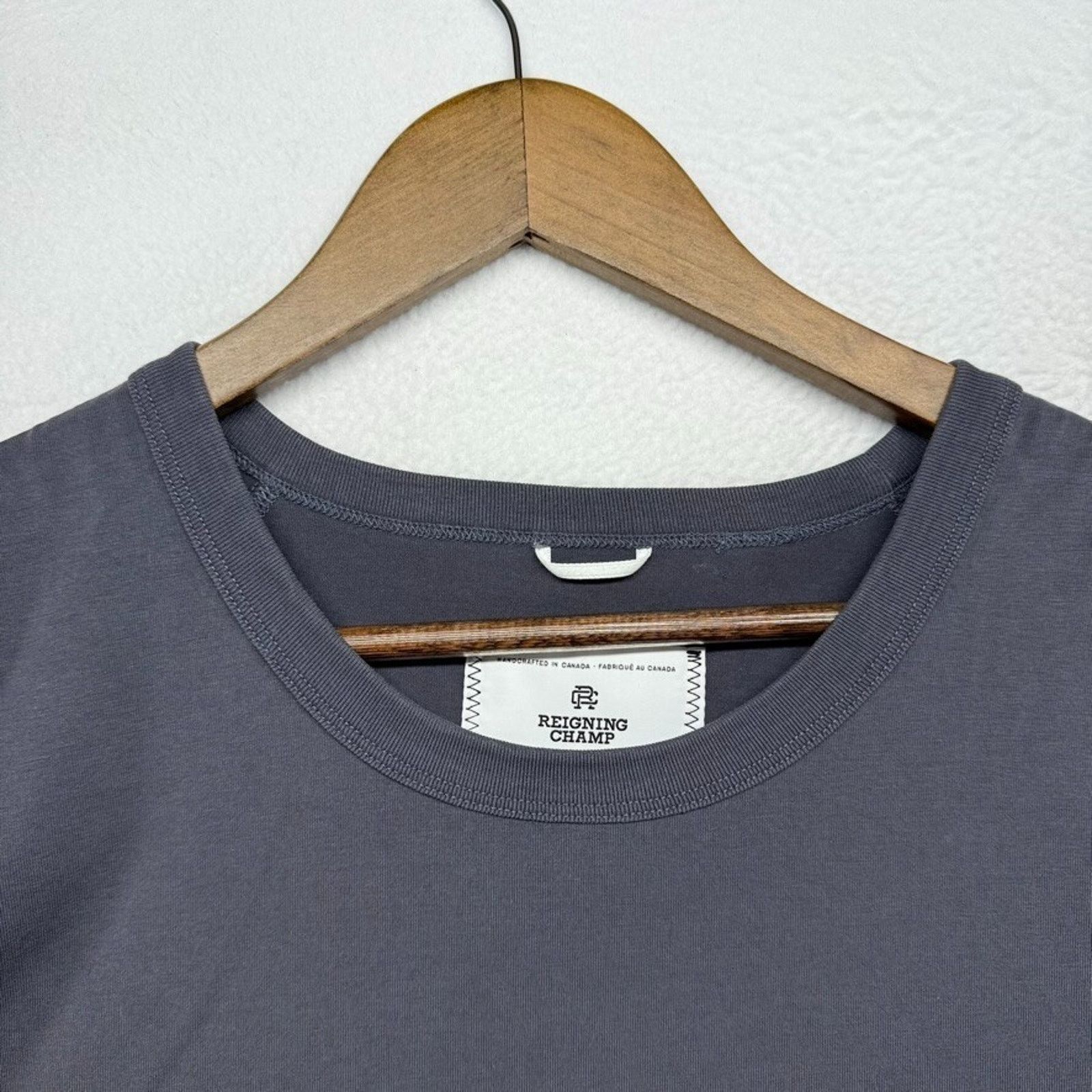 Reigning Champ Reining Champ Shirt Mens XL Gray Blank Solid Crewneck Size US XL / EU 56 / 4 - 5 Thumbnail