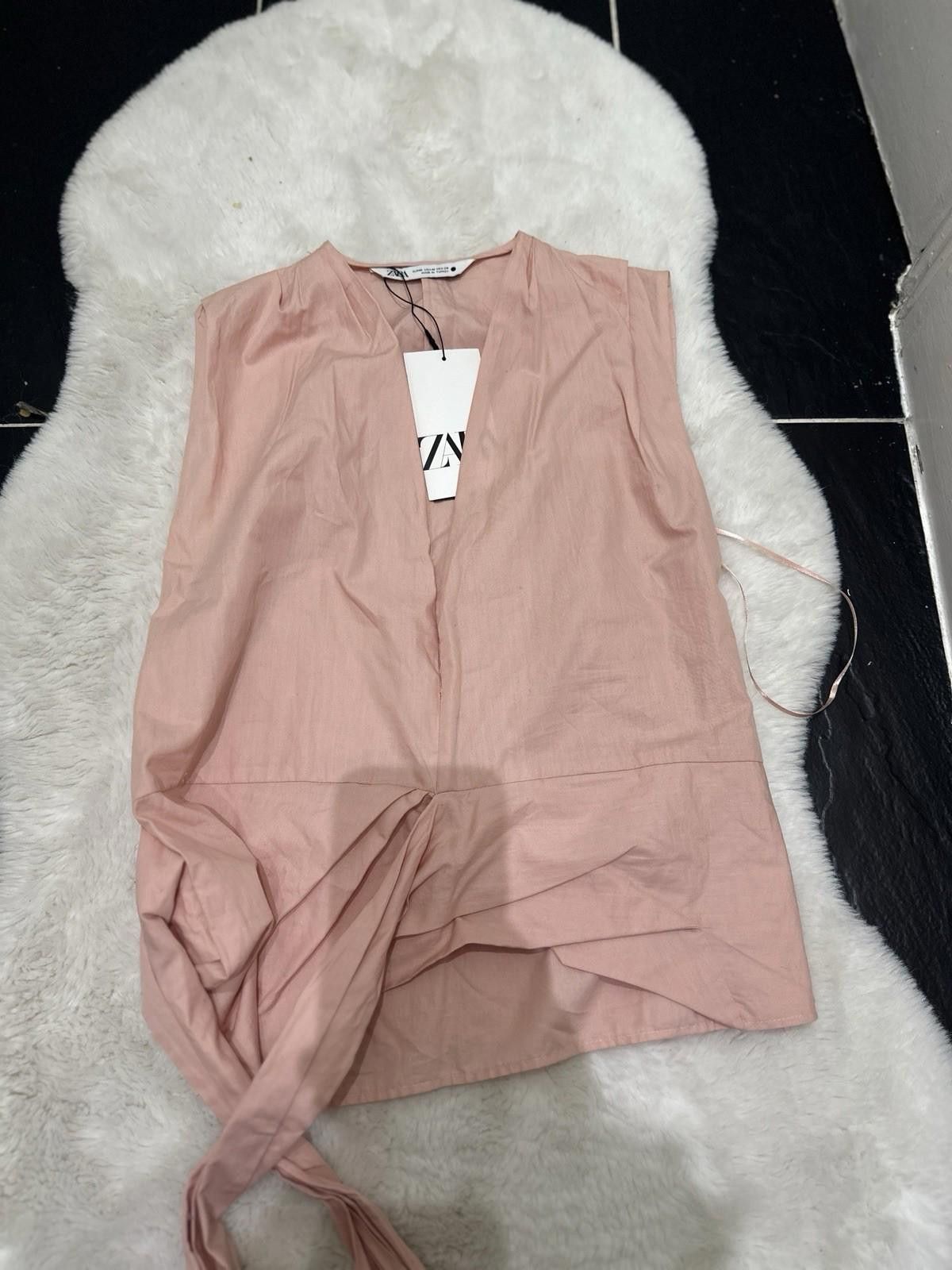 Zara Zara Pink Cotton Top Size M / US 6-8 / IT 42-44 - 3 Thumbnail