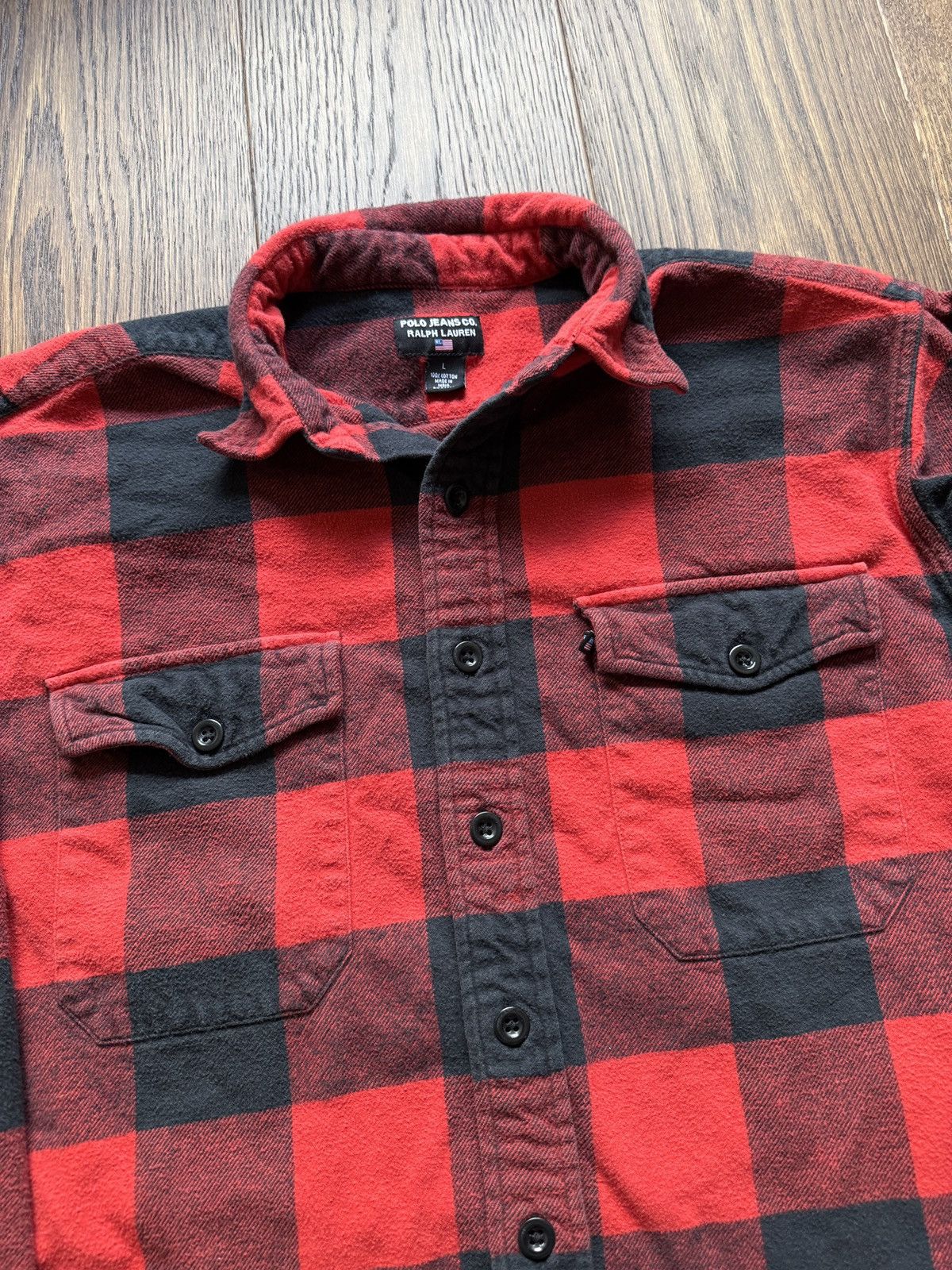 Polo Ralph Lauren Vintage Polo Jeans Co Ralph Lauren Flannel Button Up Shirt Size US L / EU 52-54 / 3 - 2 Thumbnail