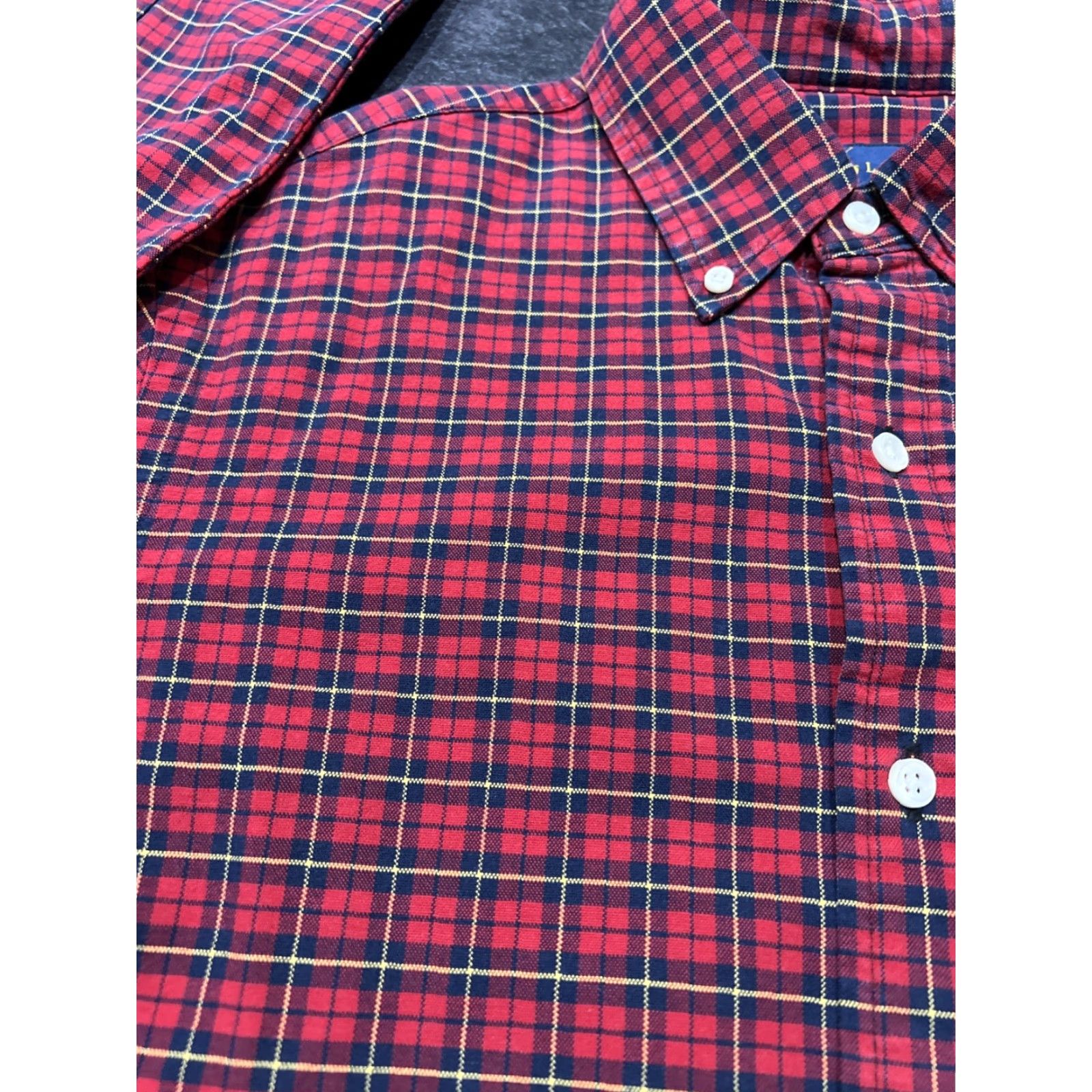 Polo Ralph Lauren Polo Ralph Lauren Shirt Men M Red Black Plaid Cotton Oxford Long Sleeve Size US M / EU 48-50 / 2 - 4 Thumbnail