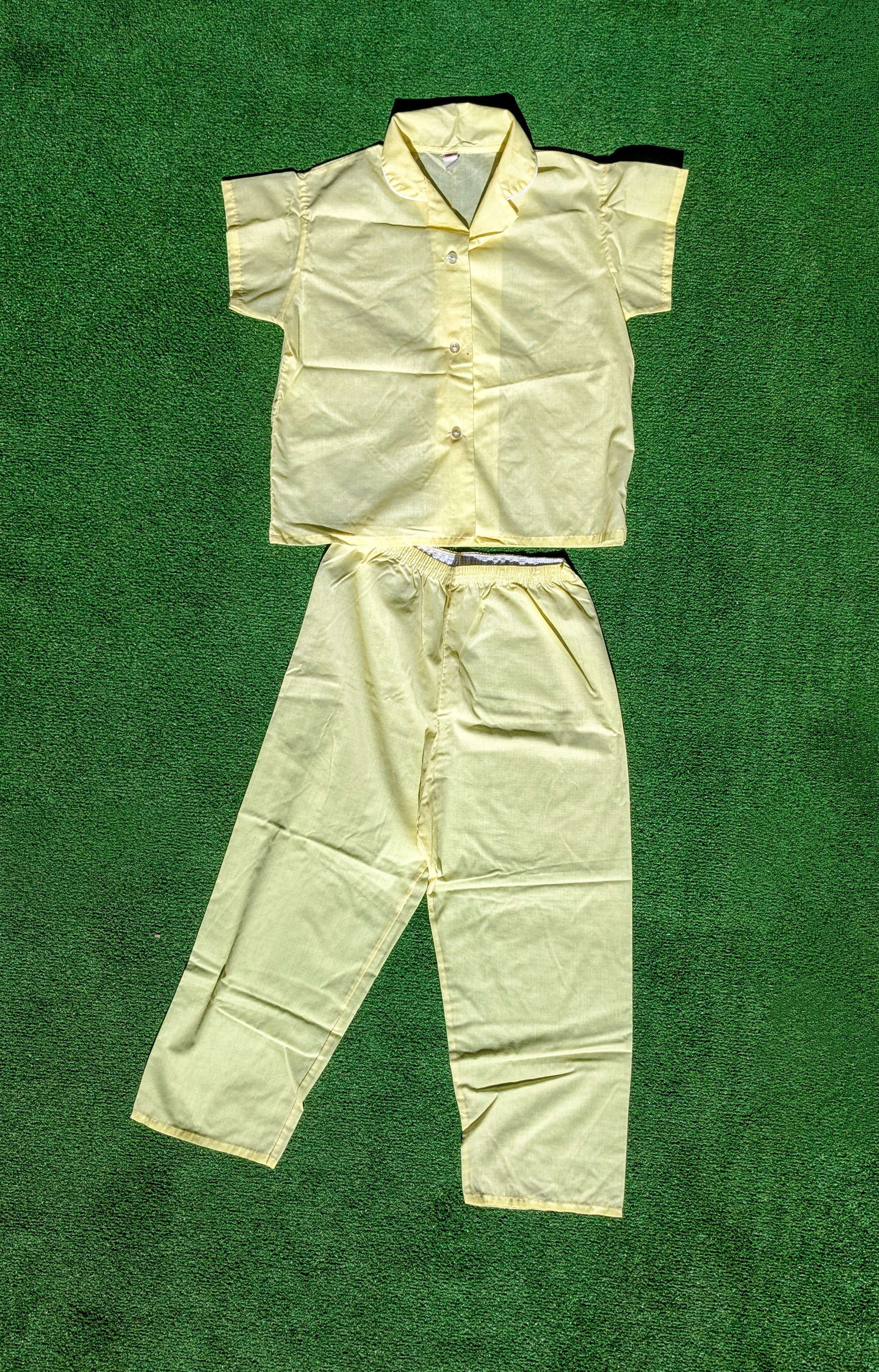Hanes Vintage 1980's 2-Pc Hanes Sun Pajama Shirt & Pants Set Size L / US 10 / IT 46 - 6 Thumbnail