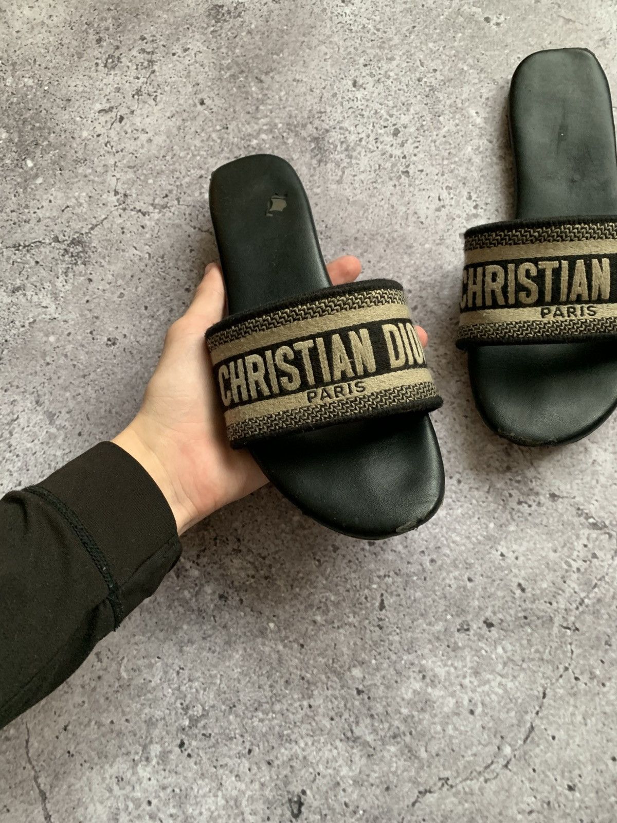 Dior 🔥CHRISTIAN DIOR DWAY SLIDE SANDALS Size US 10 / IT 40 - 3 Thumbnail