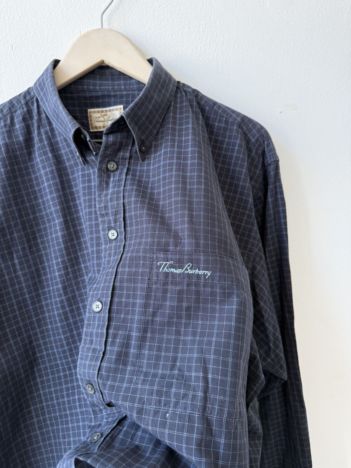 Burberry Thomas Burberry Vintage Mens Chek Shirts Size US XL / EU 56 / 4 - 4 Thumbnail