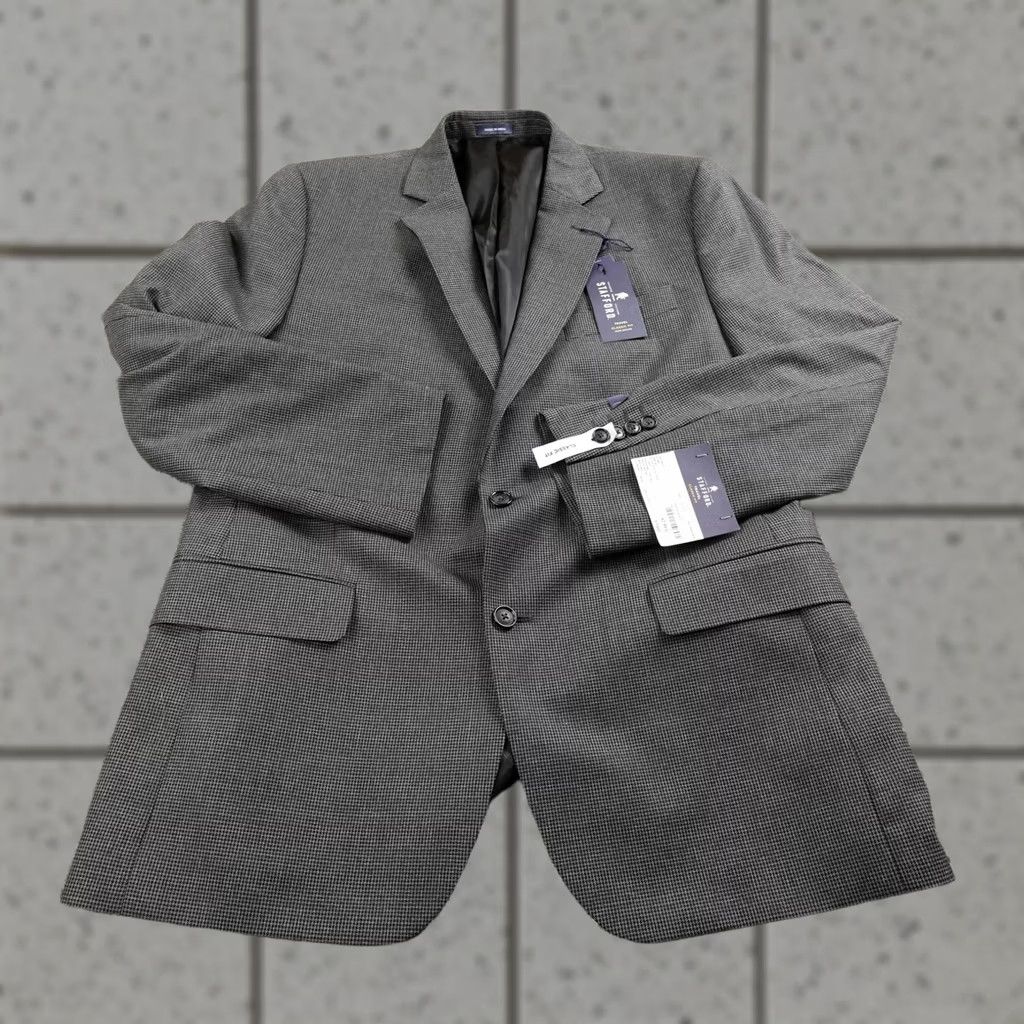 Stafford Stafford Blazer Mens 42R Gray Check Wool Classic Fit Sport Coat Jacket Suit Size 42R - 1 Thumbnail
