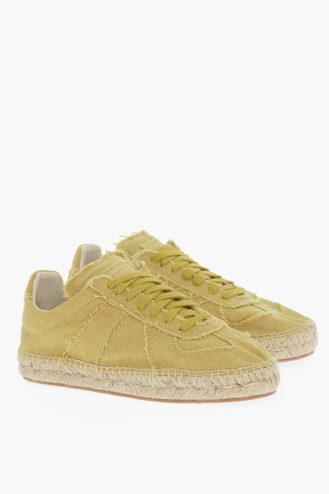 Maison Margiela og1mm0426 Canvas Low-Top Sneakers in Yellow Size US 6 / IT 36 - 3 Thumbnail