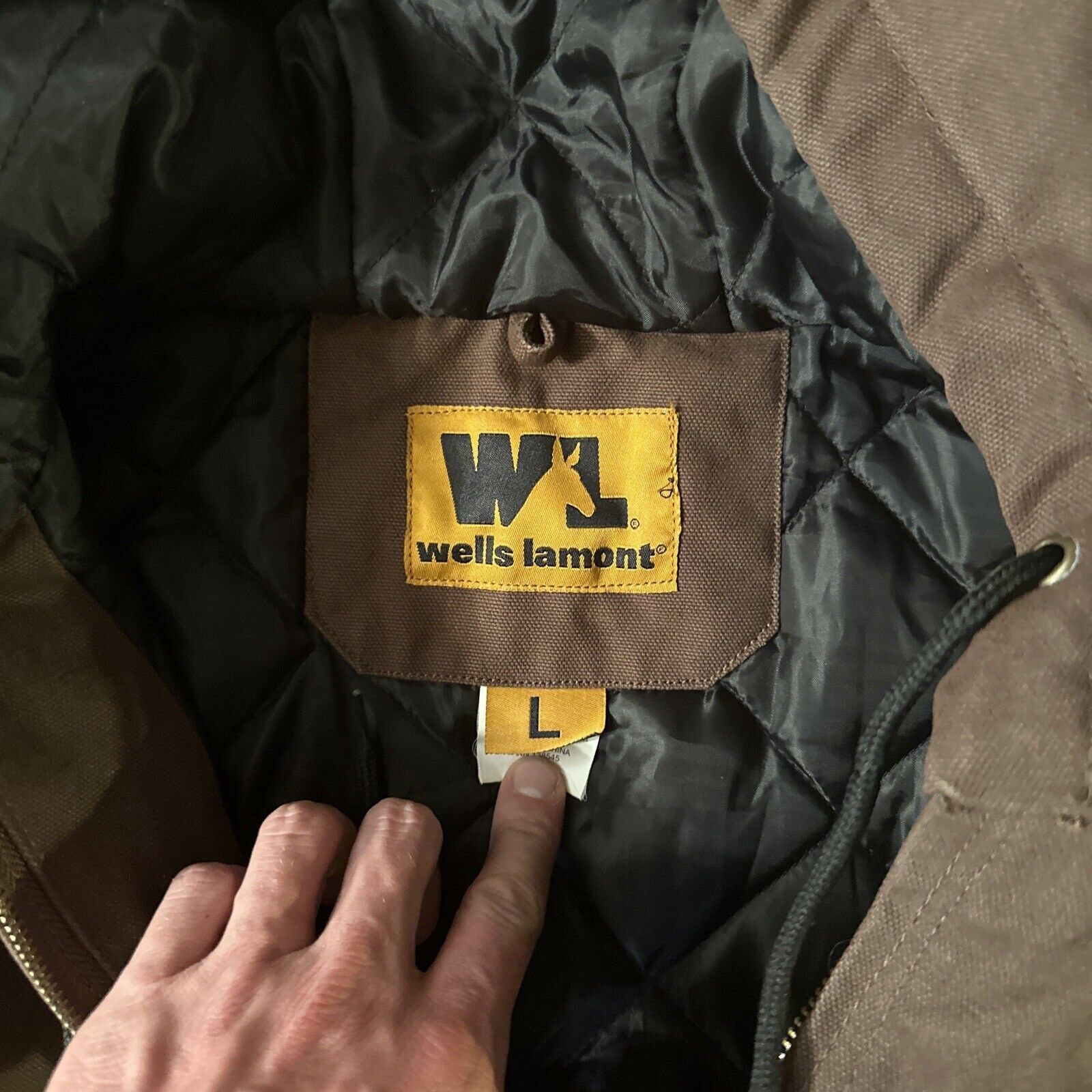 Carhartt Wells Lamont brown workwear jacket size Large Size US L / EU 52-54 / 3 - 4 Thumbnail