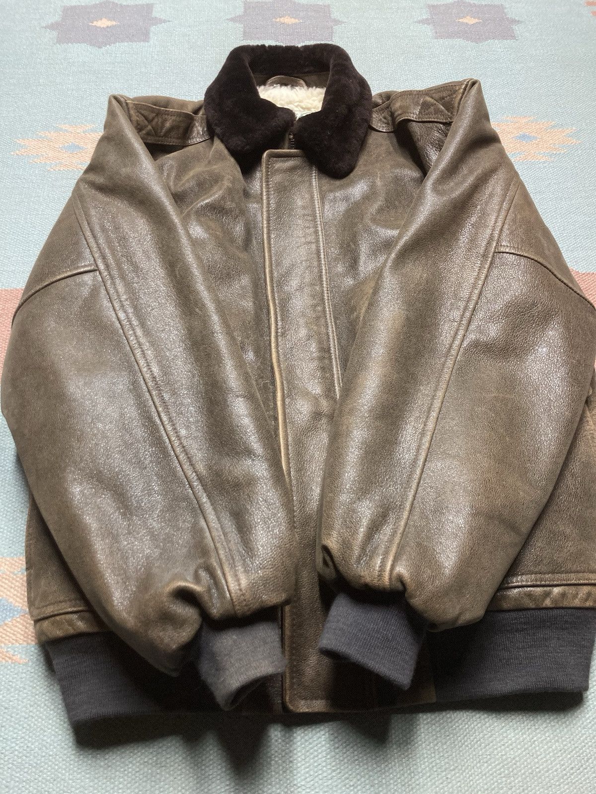 L.L. Bean × Streetwear × Vintage LL Bean Leather Bomber