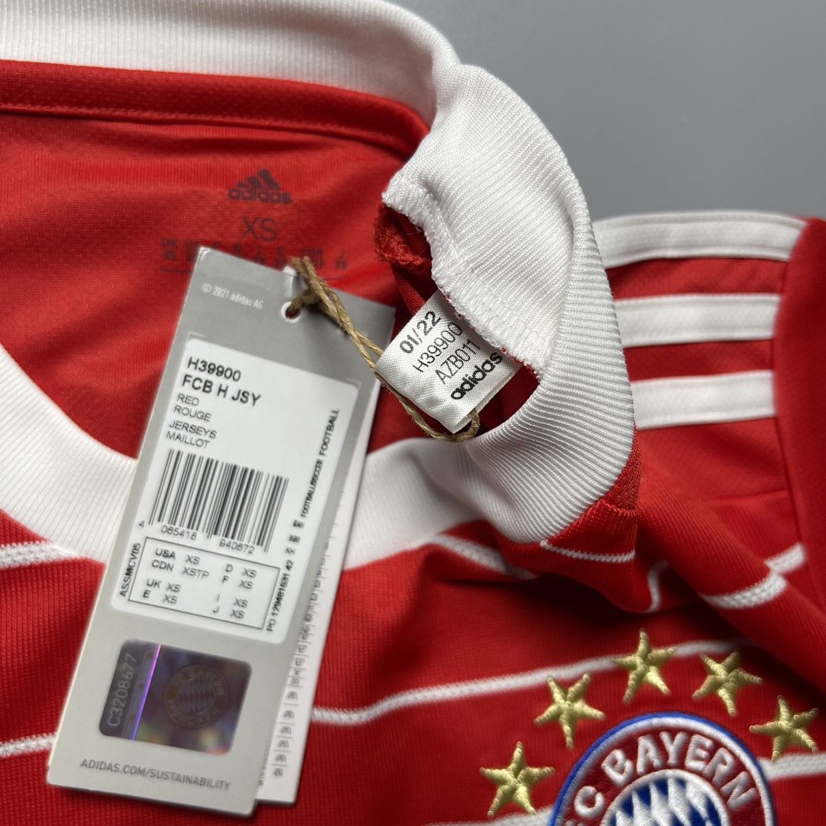 Adidas BAYERN ADIDAS 2022/2023 FOOTBALL SOCCER HOME JERSEY Size US XS / EU 42 / 0 - 4 Thumbnail