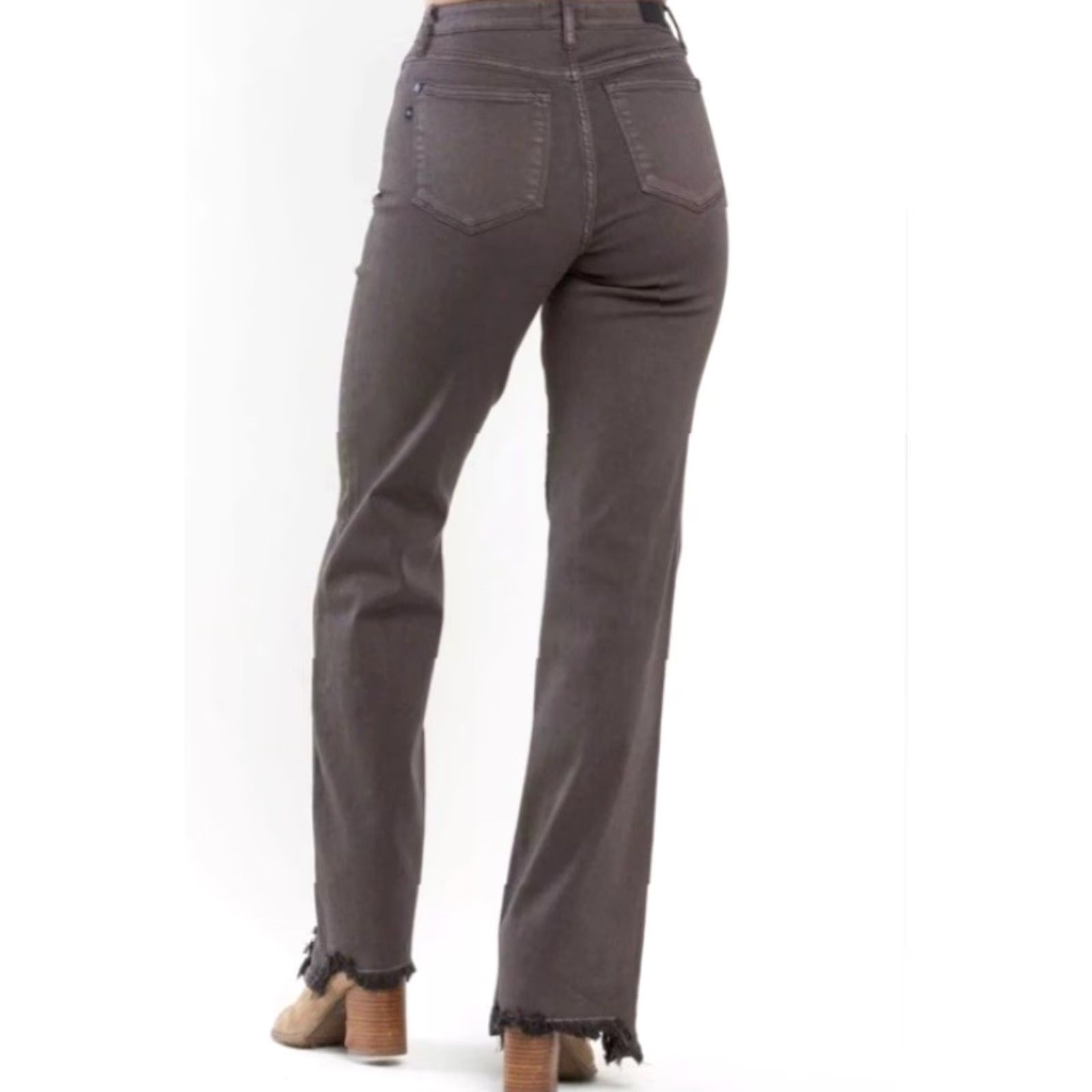 Vintage Judy Blue Jeans Brown Women Size 9/29 31in Inseam High Rise Straight 90s Womens Size 30" / US 8 / IT 44 - 2 Thumbnail