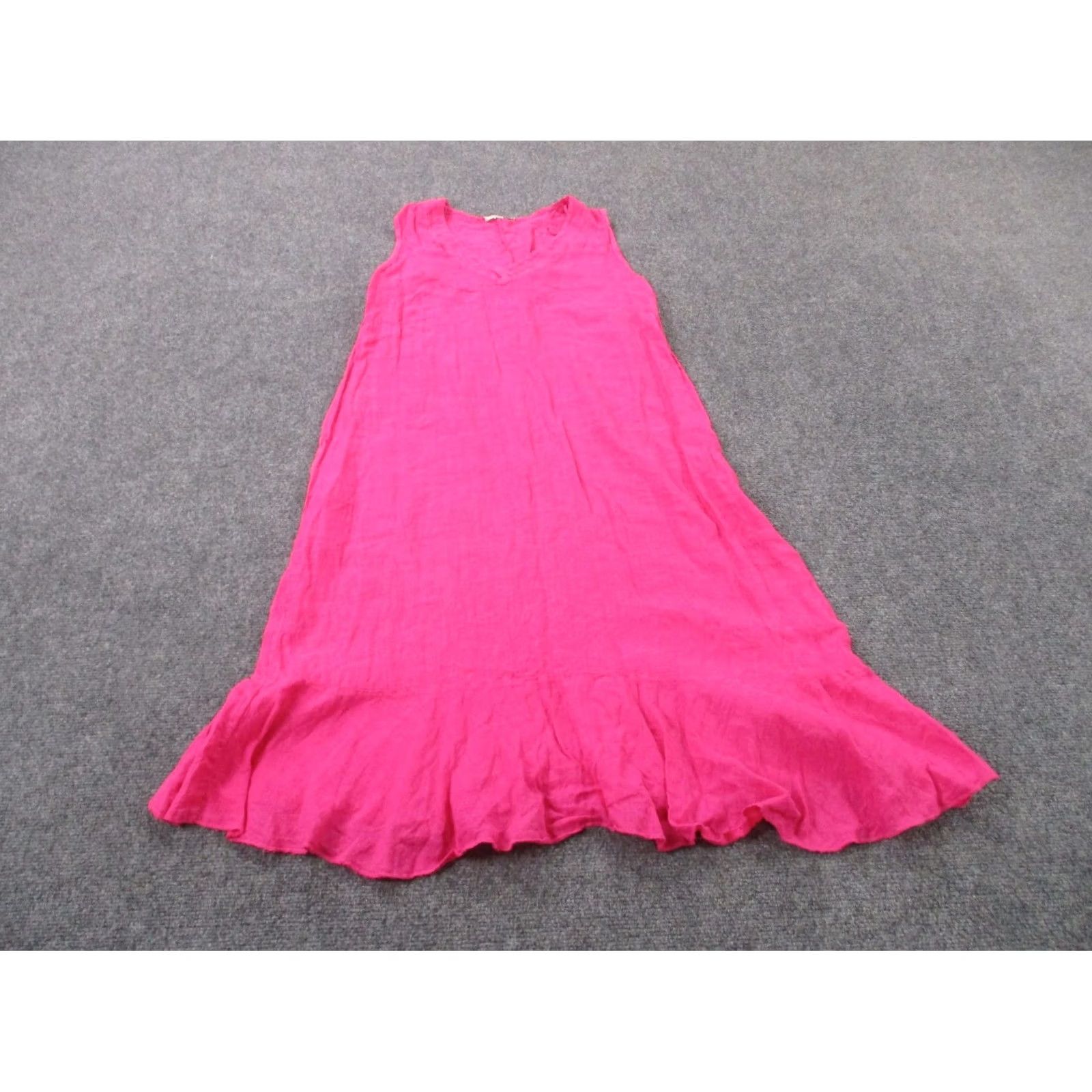Vintage Francesca Bettini Dress Womens M Pink Linen Summer Outdoors Loose Flowy Italy Dress Size M / US 6-8 / IT 42-44 - 2 Thumbnail