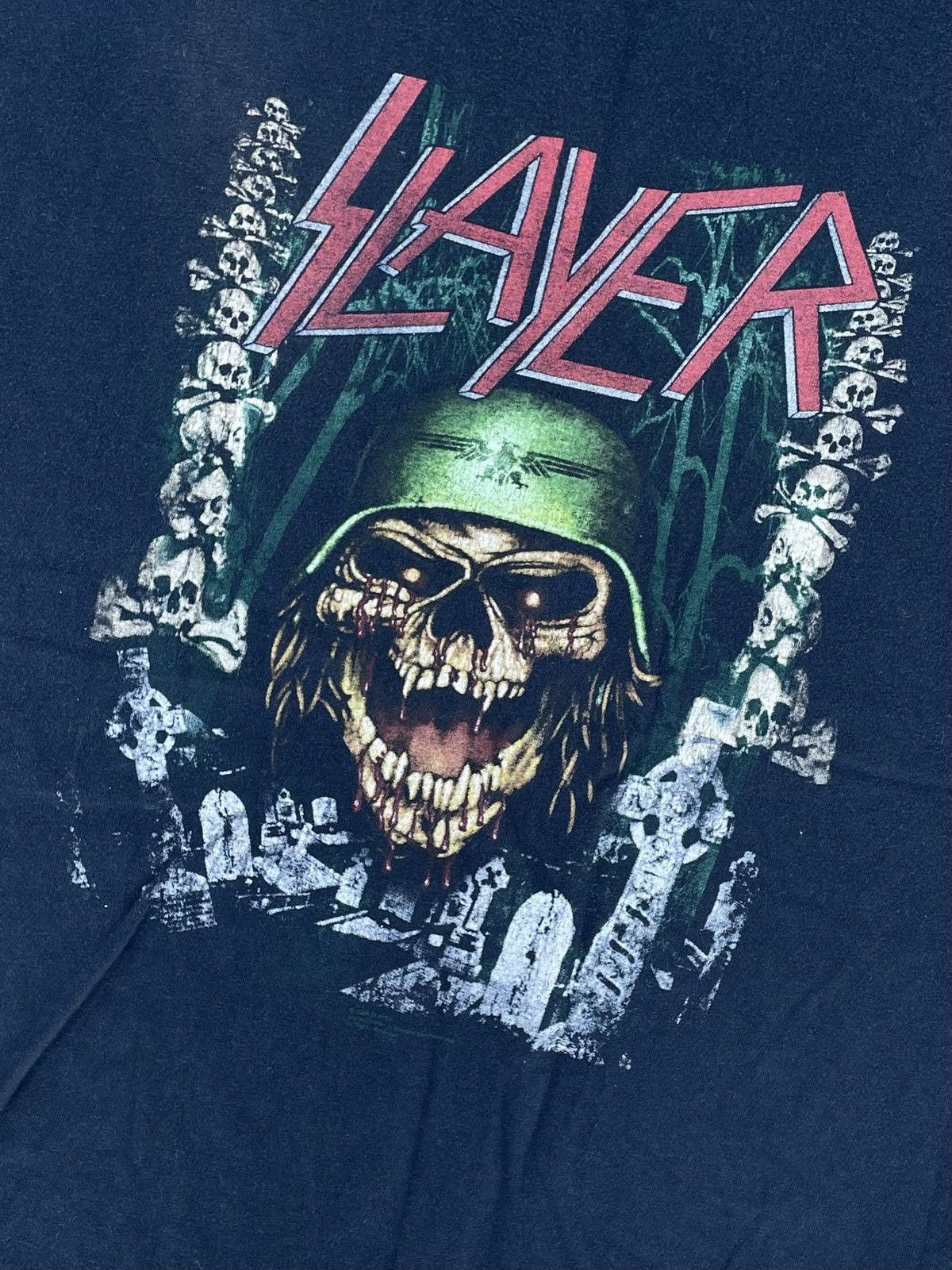 Band Tees Vintage Slayer 2005 Graphic Band T-Shirt Rare Faded Y2k Tee Size US XL / EU 56 / 4 - 2 Thumbnail