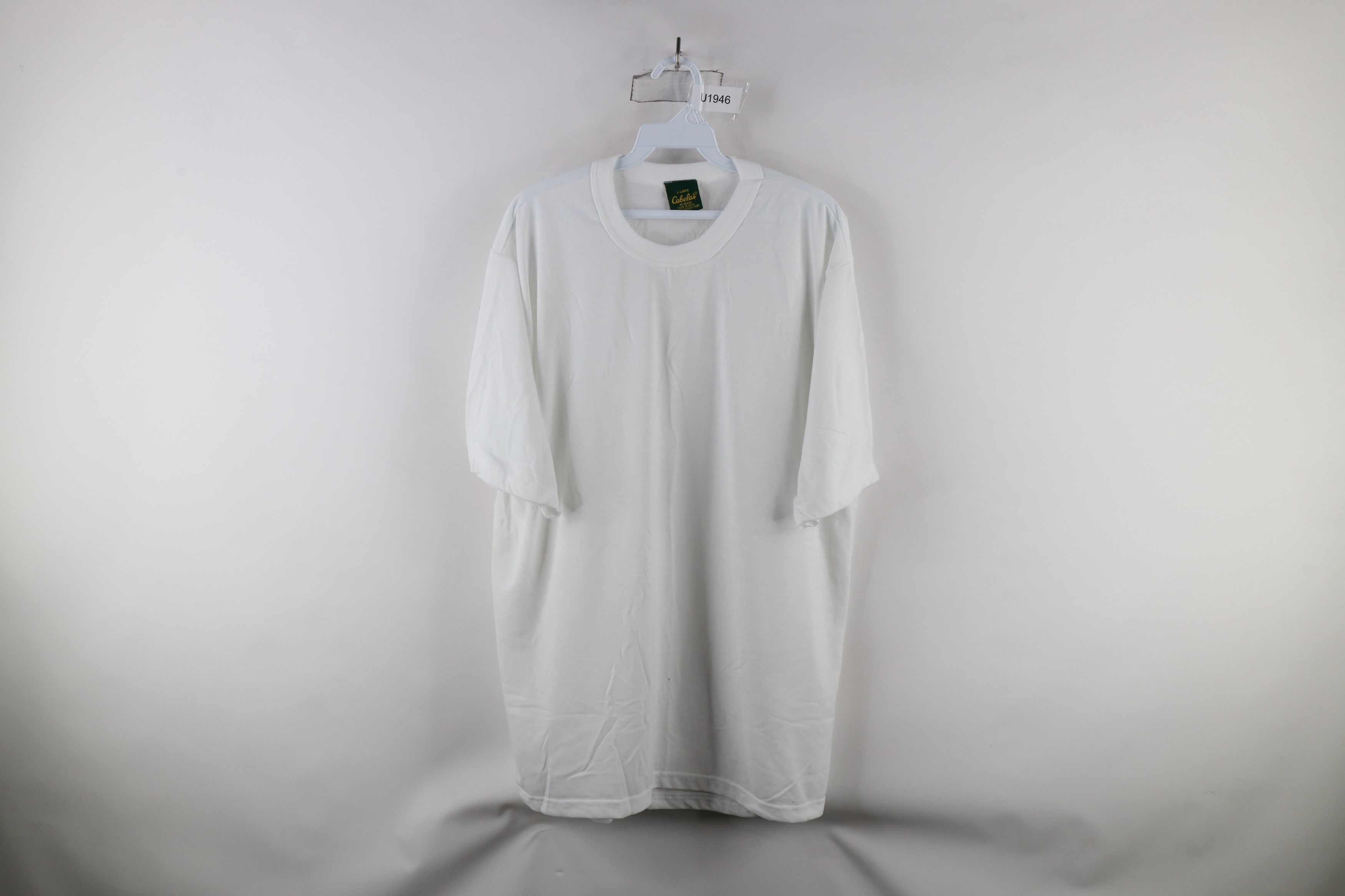 Cabelas × Vintage Vintage 90s Cabelas Blank Short Sleeve T-Shirt White USA Size US XL / EU 56 / 4 - 1 Thumbnail