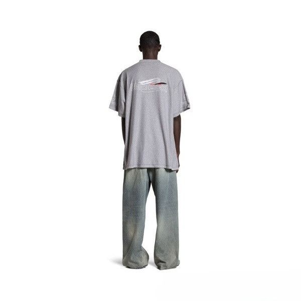Balenciaga o1w1db10525 Al Generated Inside-Out T-Shirt Oversized Grey Size US XL / EU 56 / 4 - 4 Thumbnail