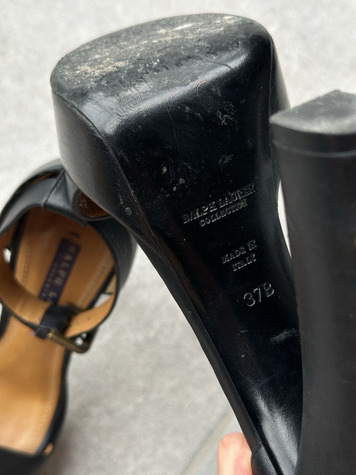 Ralph Lauren Purple Label Ralph Lauren Purple Label Womens High Heels Leather Sandals Size US 7 / IT 37 - 20 Thumbnail