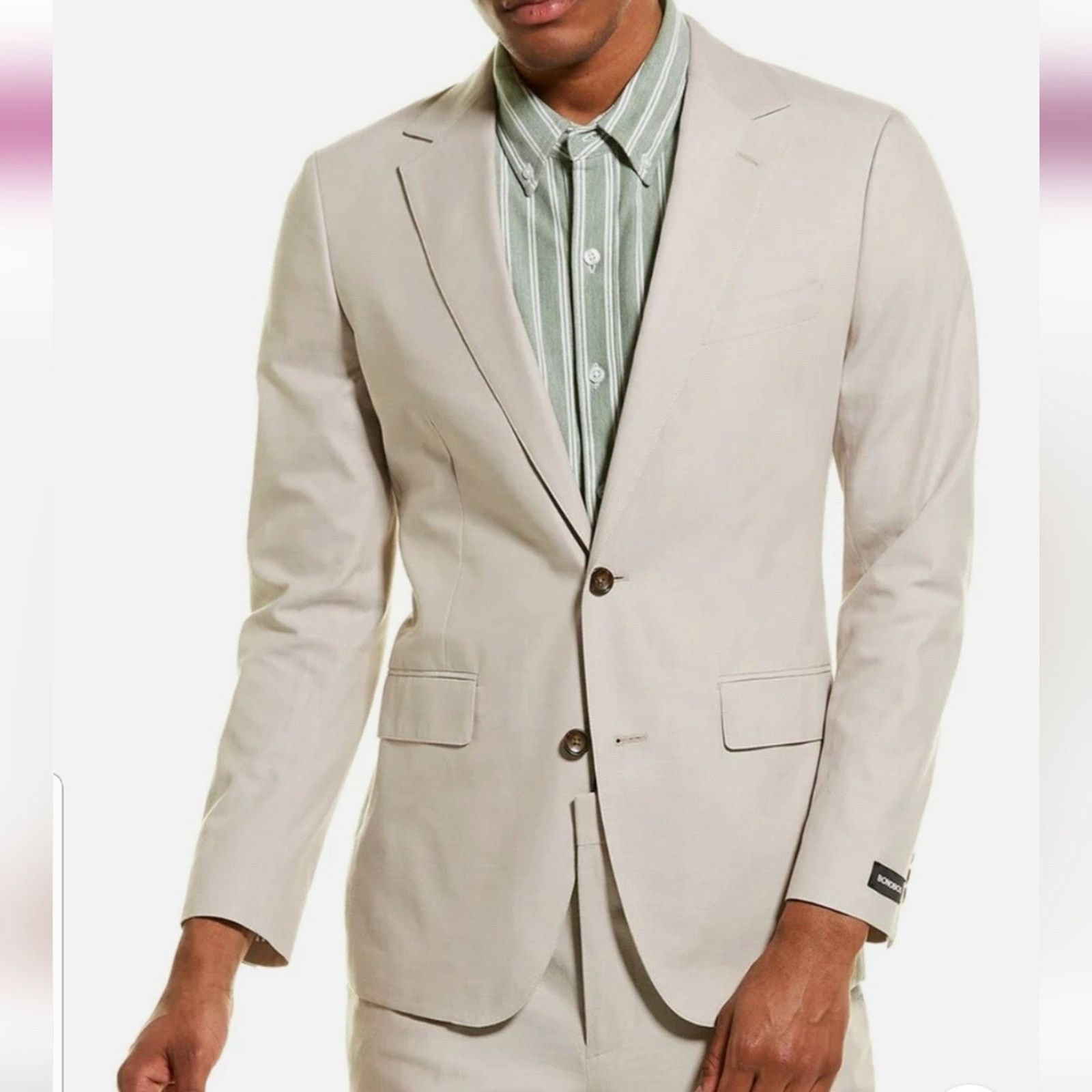 Bonobos Bonobos Foundation Slim Fit Suit Jacket, Stone Chambray, 36R Size 36R - 3 Thumbnail