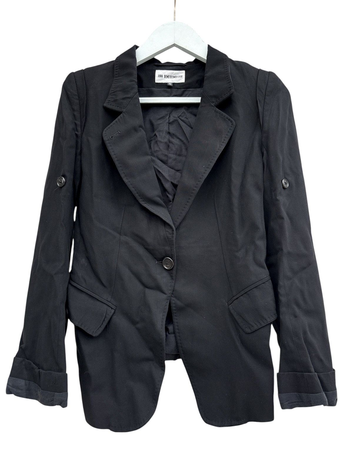 Ann Demeulemeester SS12 Black Blazer Size XS / US 0-2 / IT 36-38 - 1 Thumbnail