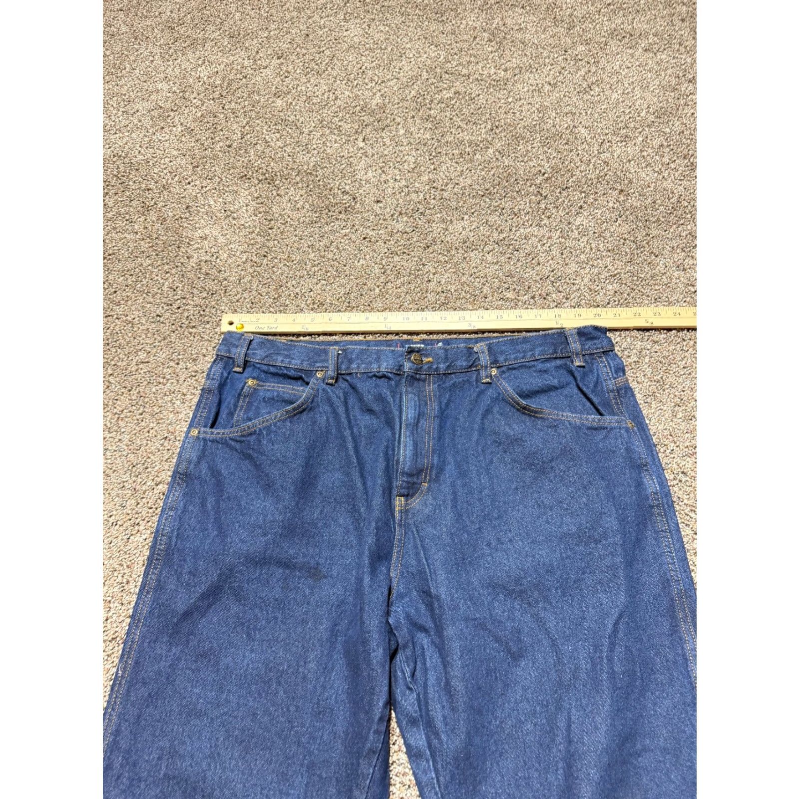 Vintage Rivet Jeans Men 40 Blue Denim 40X32 Lot Of 2 EUC Bootcut Straight 5-Pocket Regular 32 In Inseam Seasonal Spring Summer Fall Winter Mens Jeans 40x32 Size US 40 / EU 56 - 7 Thumbnail