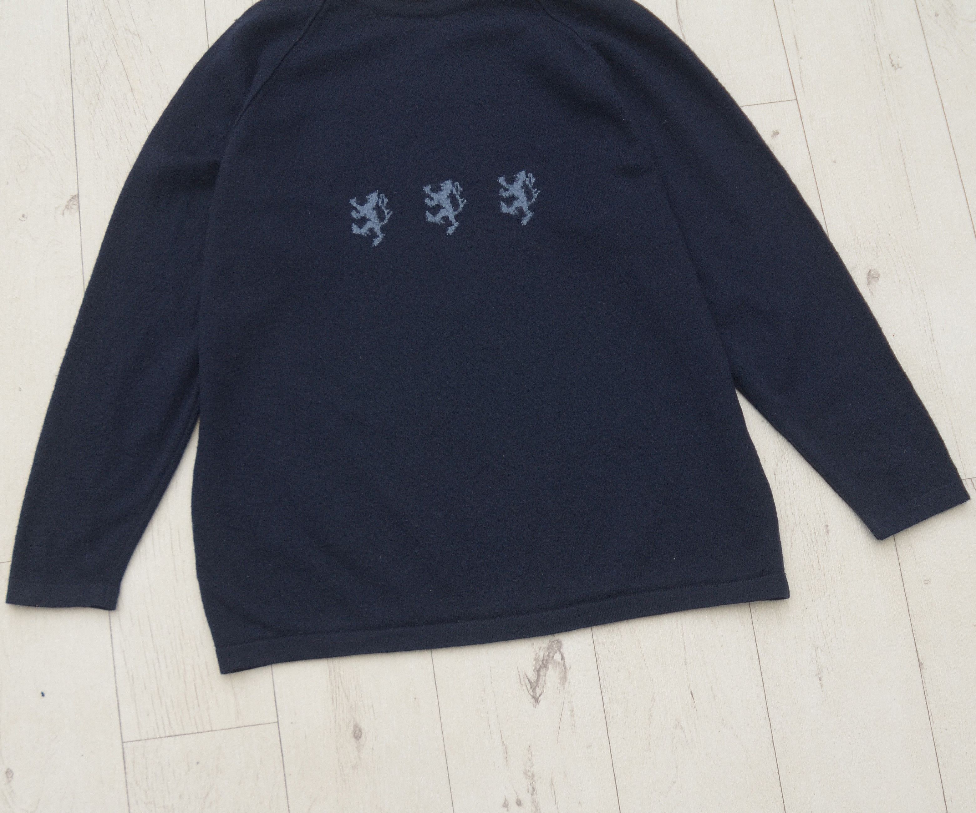 Pringle Of Scotland × Vintage Vintage Pringle SCOTLAND Sports Wool Knit Golf Sweater Logo Size US L / EU 52-54 / 3 - 3 Thumbnail