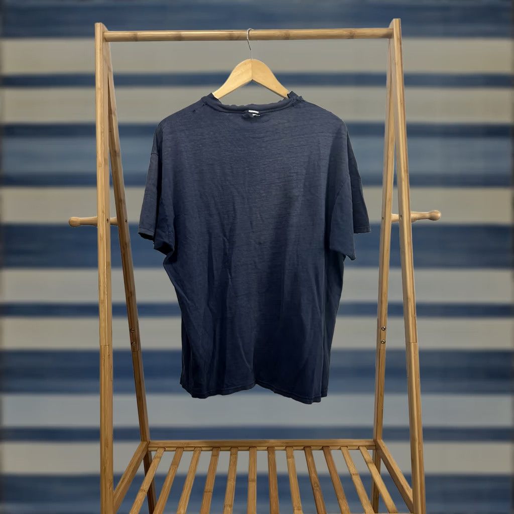 Hanes VINTAGE Hanes Gradient Sun Faded Thrashed Worn Cotton Pocket Distressed Boxy T-Shirt XL Blue Mens Size US XL / EU 56 / 4 - 1 Thumbnail