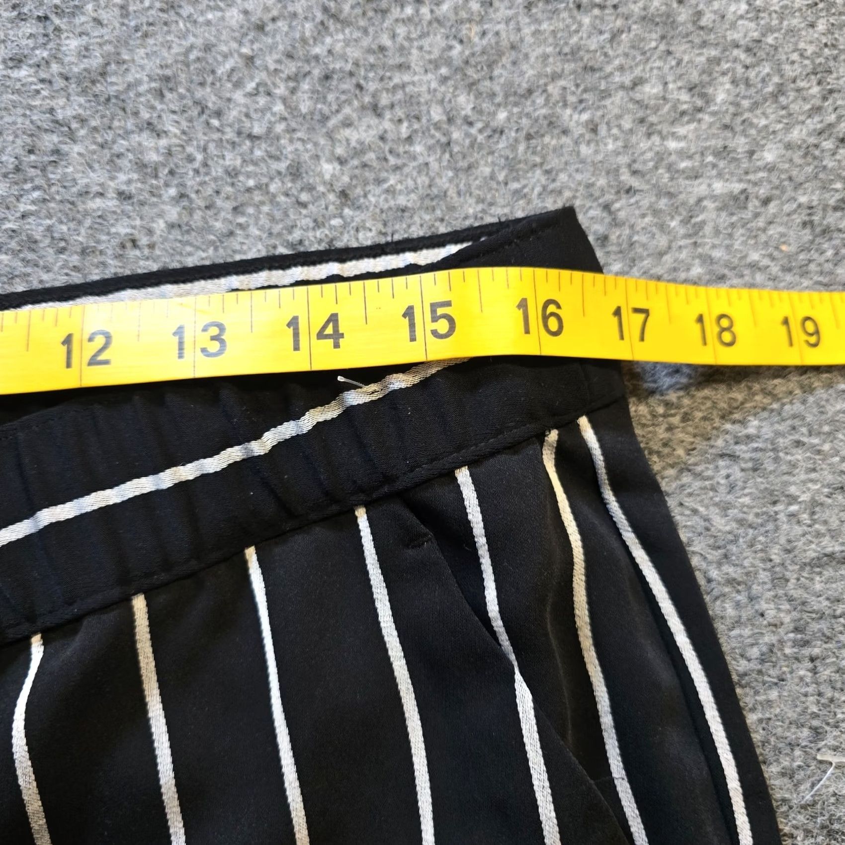 Loft LOFT Pants Womens Regular Size M Black White Striped Tapered Pull On Casual Career Dress Pants Size 32" / US 10 / IT 46 - 6 Thumbnail