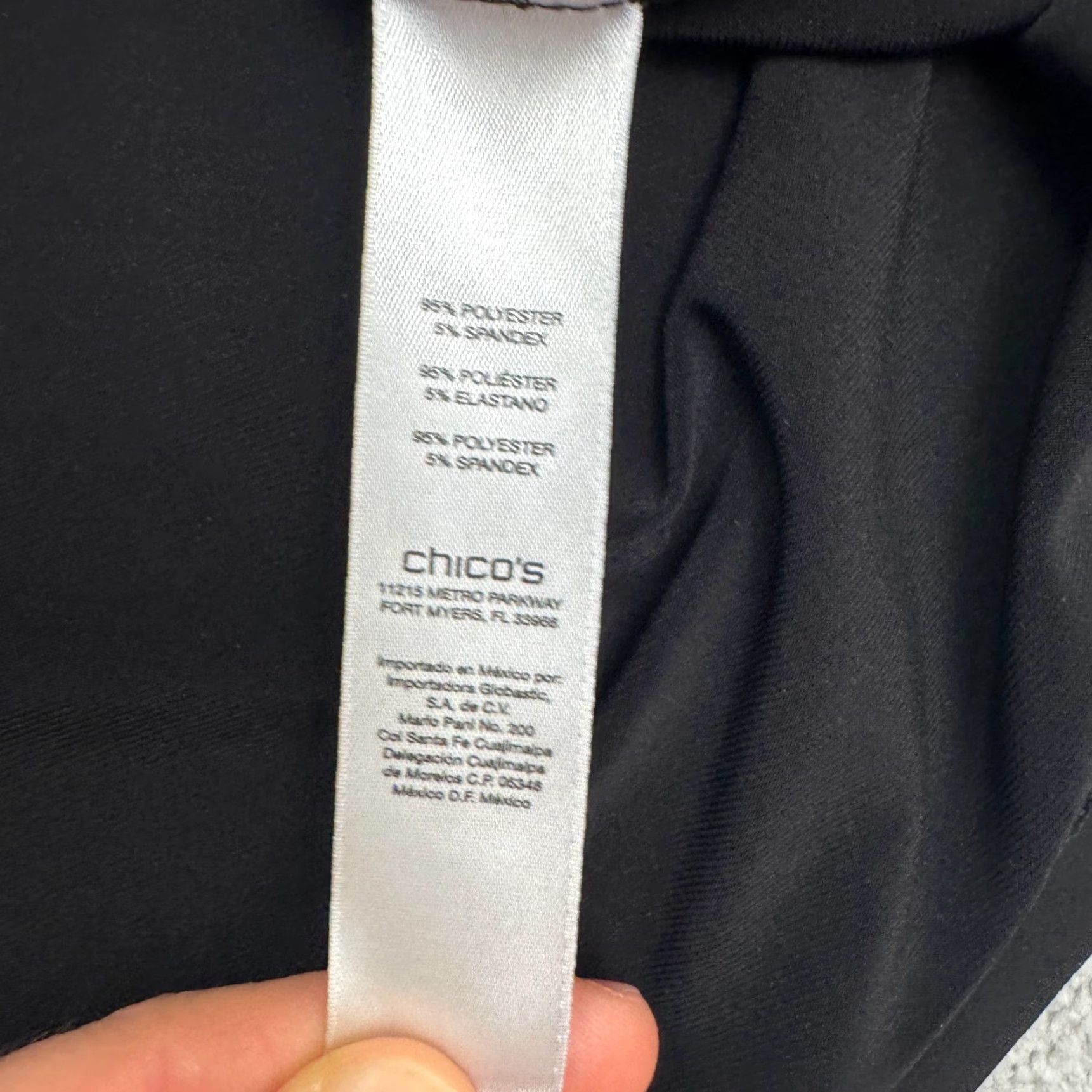 Vintage Chico's Easywear Midi A-Line Shift Dress Women 1 Black Sleeveless Stretch V-Neck Dress Size XS / US 0-2 / IT 36-38 - 6 Thumbnail